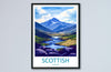 Scottish Highlands Travel Print Highlands Home Décor Scottish Highlands Art Print Highlands Wall Print For Scottish Gift For Scotland Wall