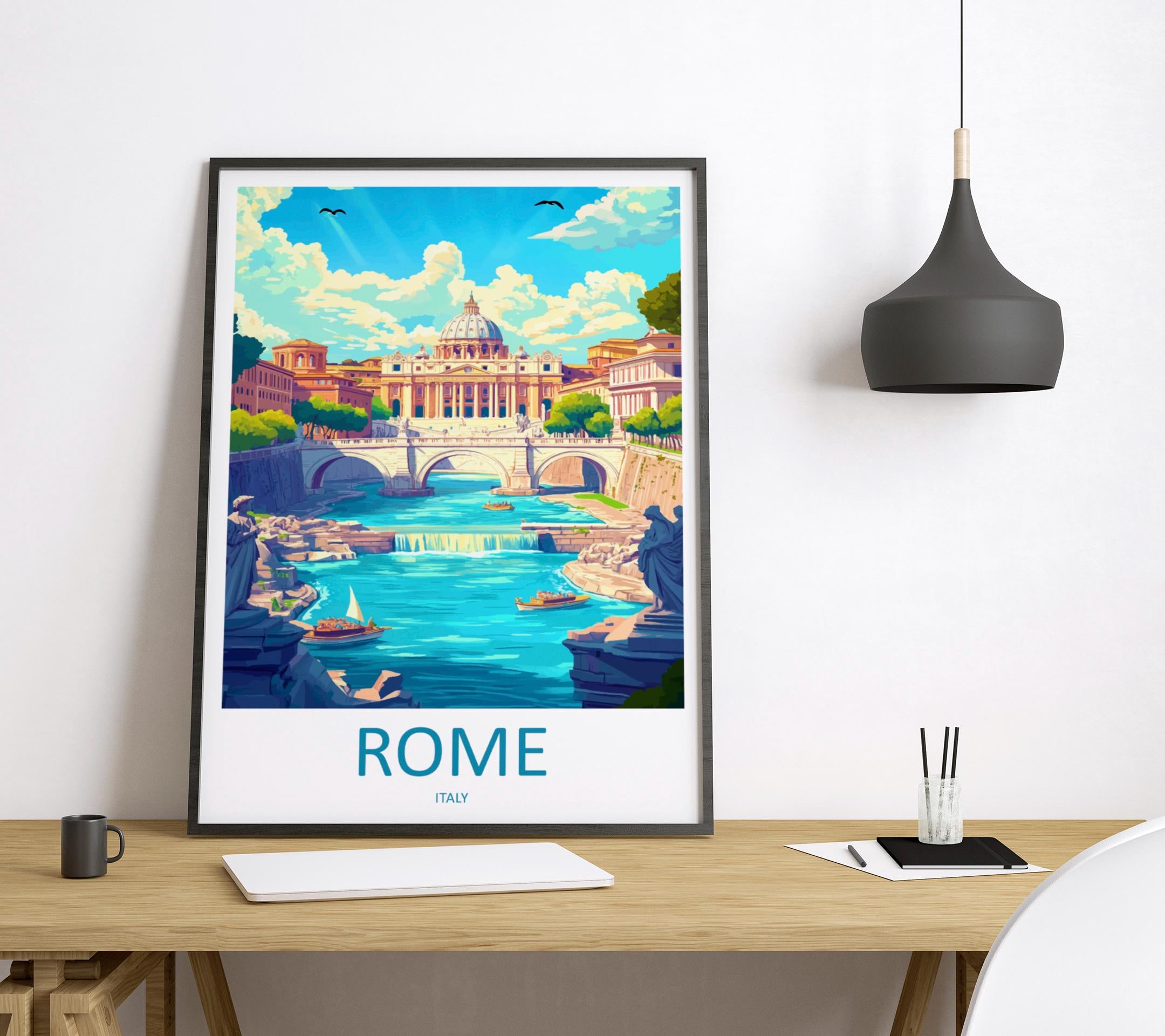 Rome Travel Print Wall Art Rome Wall Hanging Home Décor Rome Gift Art Lovers Italy Art Lover Gift Rome Print Italy Wall Art Decor