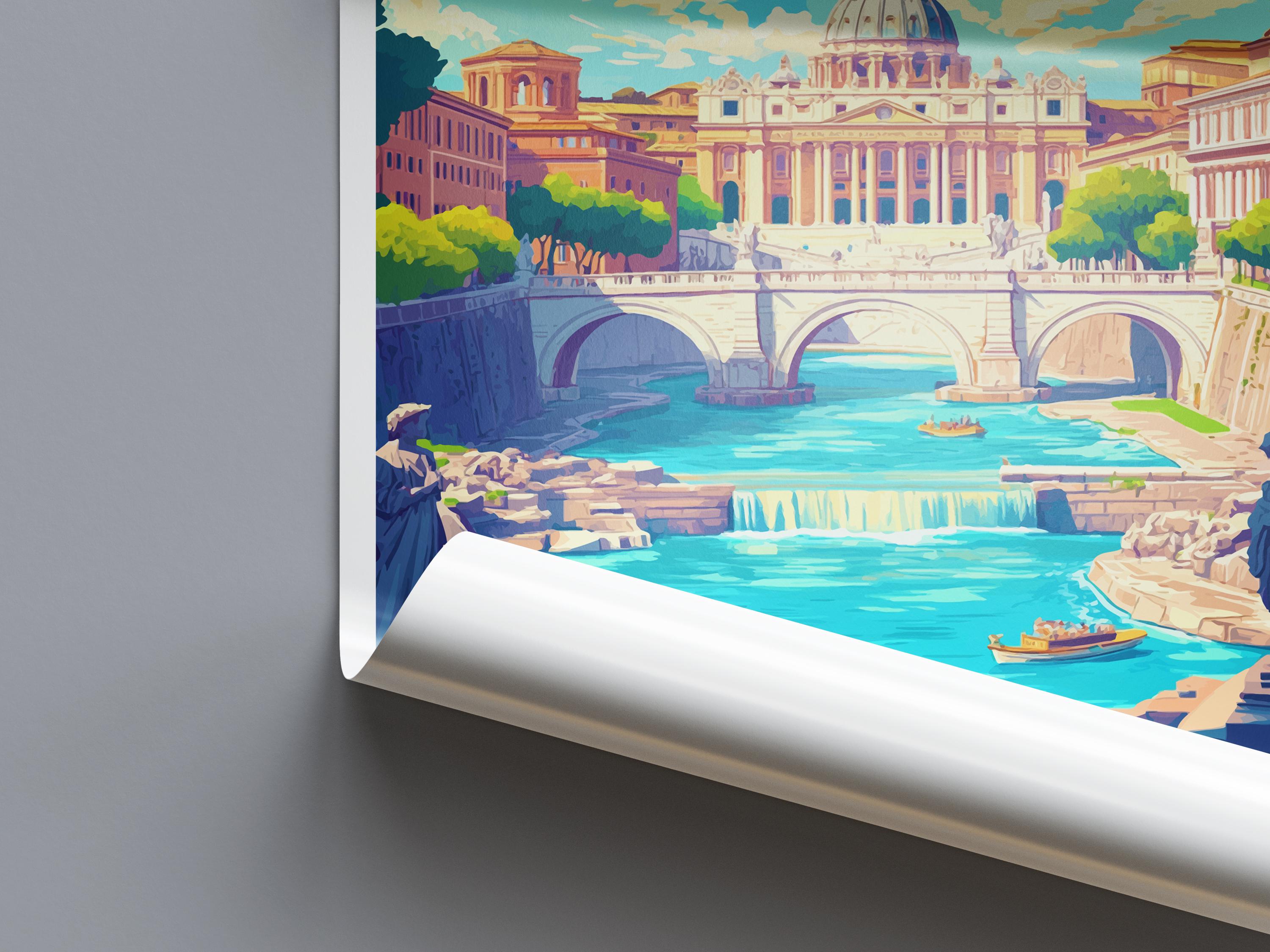 Rome Travel Print Wall Art Rome Wall Hanging Home Décor Rome Gift Art Lovers Italy Art Lover Gift Rome Print Italy Wall Art Decor