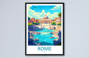 Rome Travel Print Wall Art Rome Wall Hanging Home Décor Rome Gift Art Lovers Italy Art Lover Gift Rome Print Italy Wall Art Decor