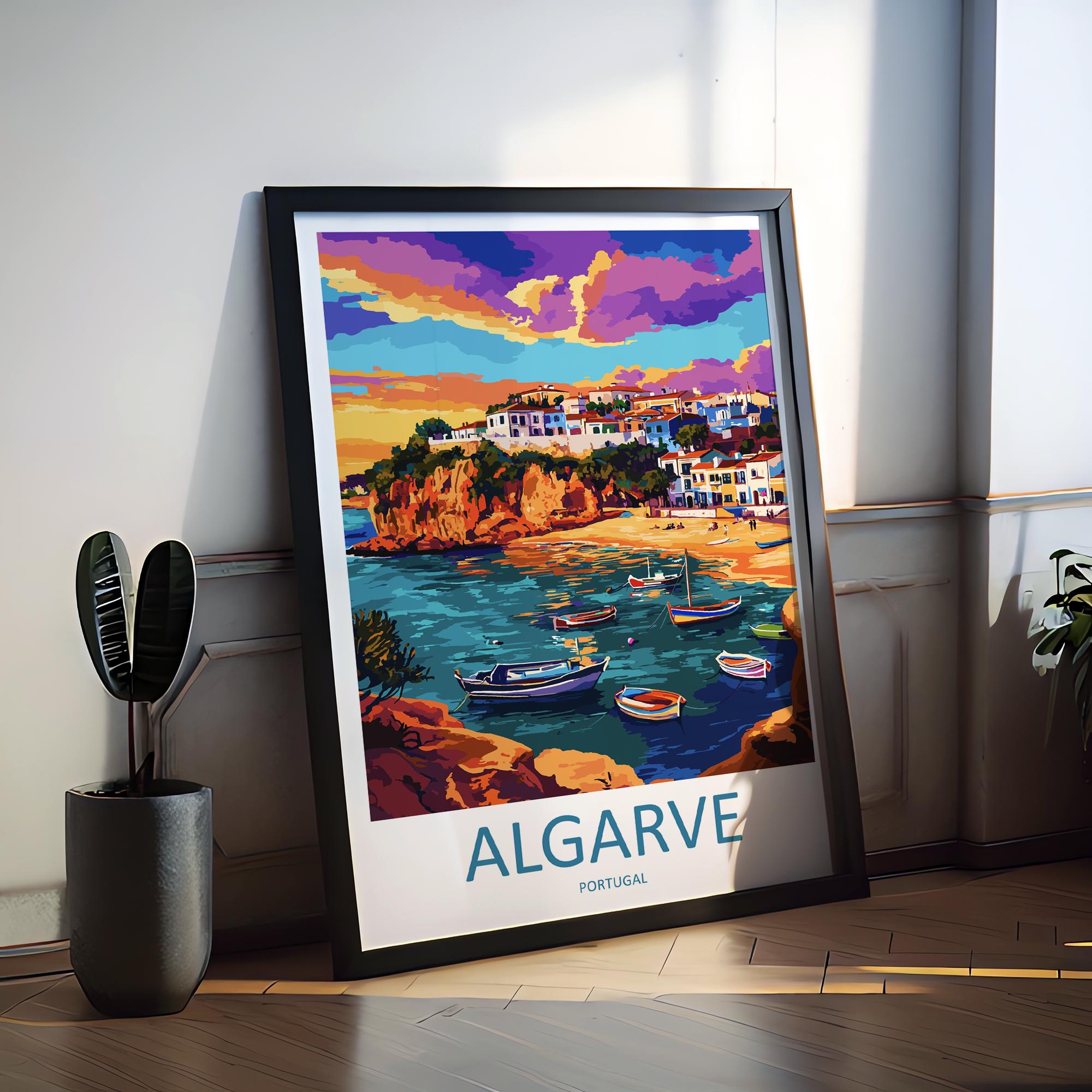 Algarve Travel Print Wall Art Algarve Wall Hanging Home Décor Algarve Gift Art Lovers Portugal Art Lover Gift Algarve Wall Décor Algarve Art