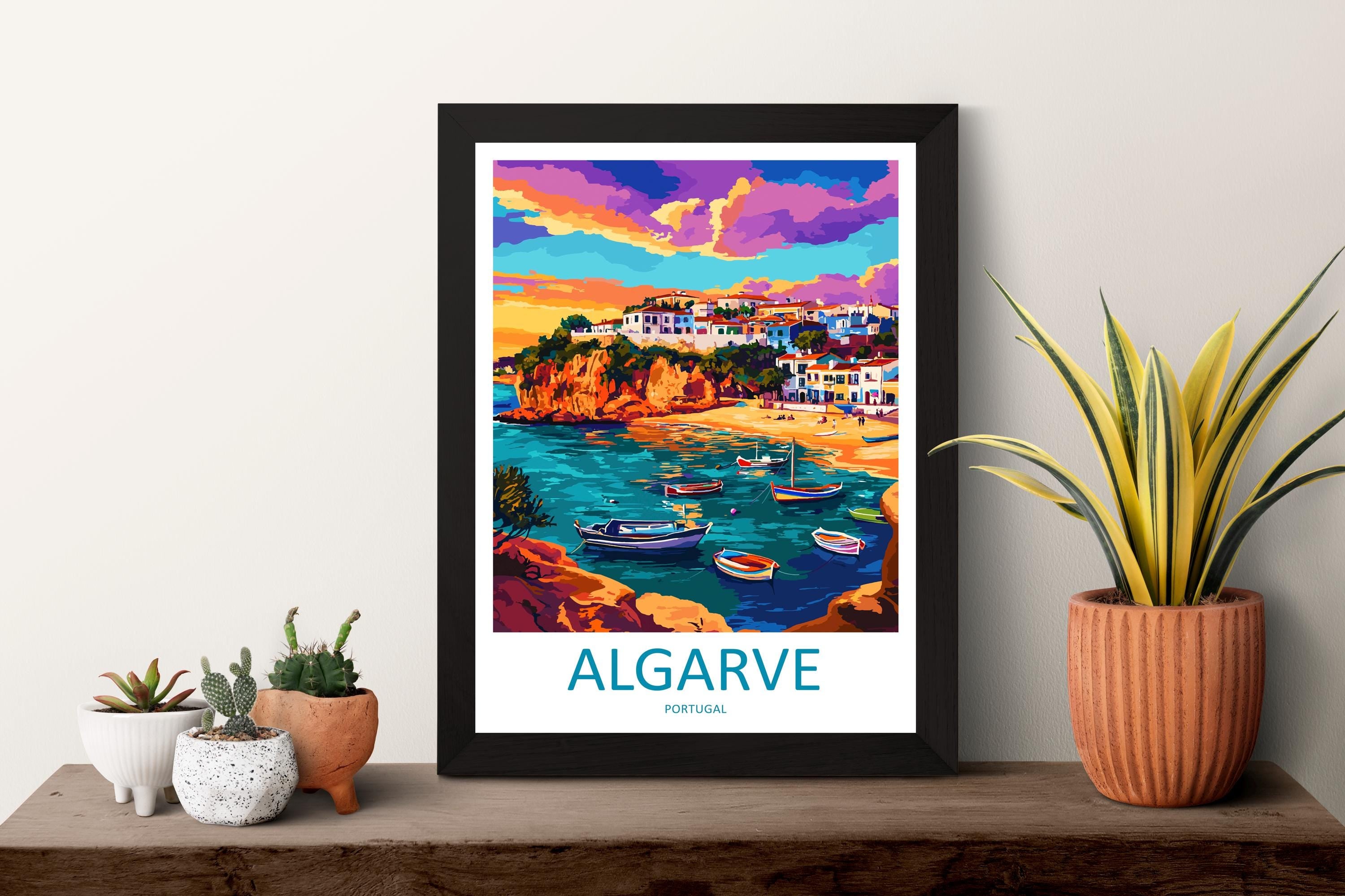 Algarve Travel Print Wall Art Algarve Wall Hanging Home Décor Algarve Gift Art Lovers Portugal Art Lover Gift Algarve Wall Décor Algarve Art