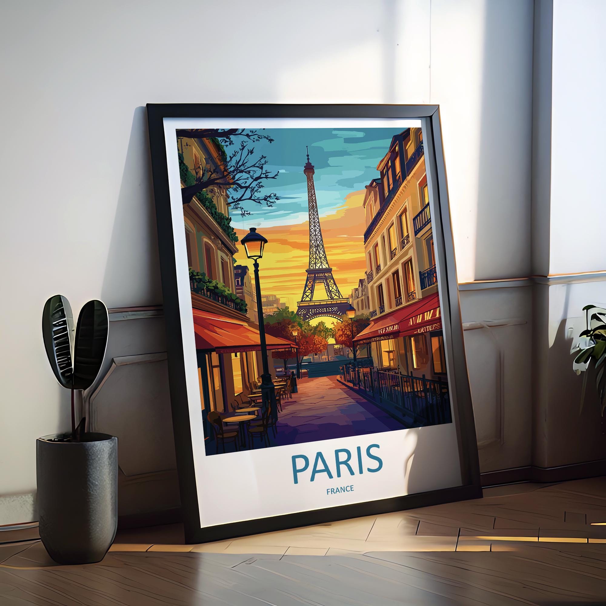 Paris Travel Print Wall Art Paris Wall Hanging Home Décor Paris Gift Art Lovers France Art Lover Gift Paris Print France Wall Art Décor