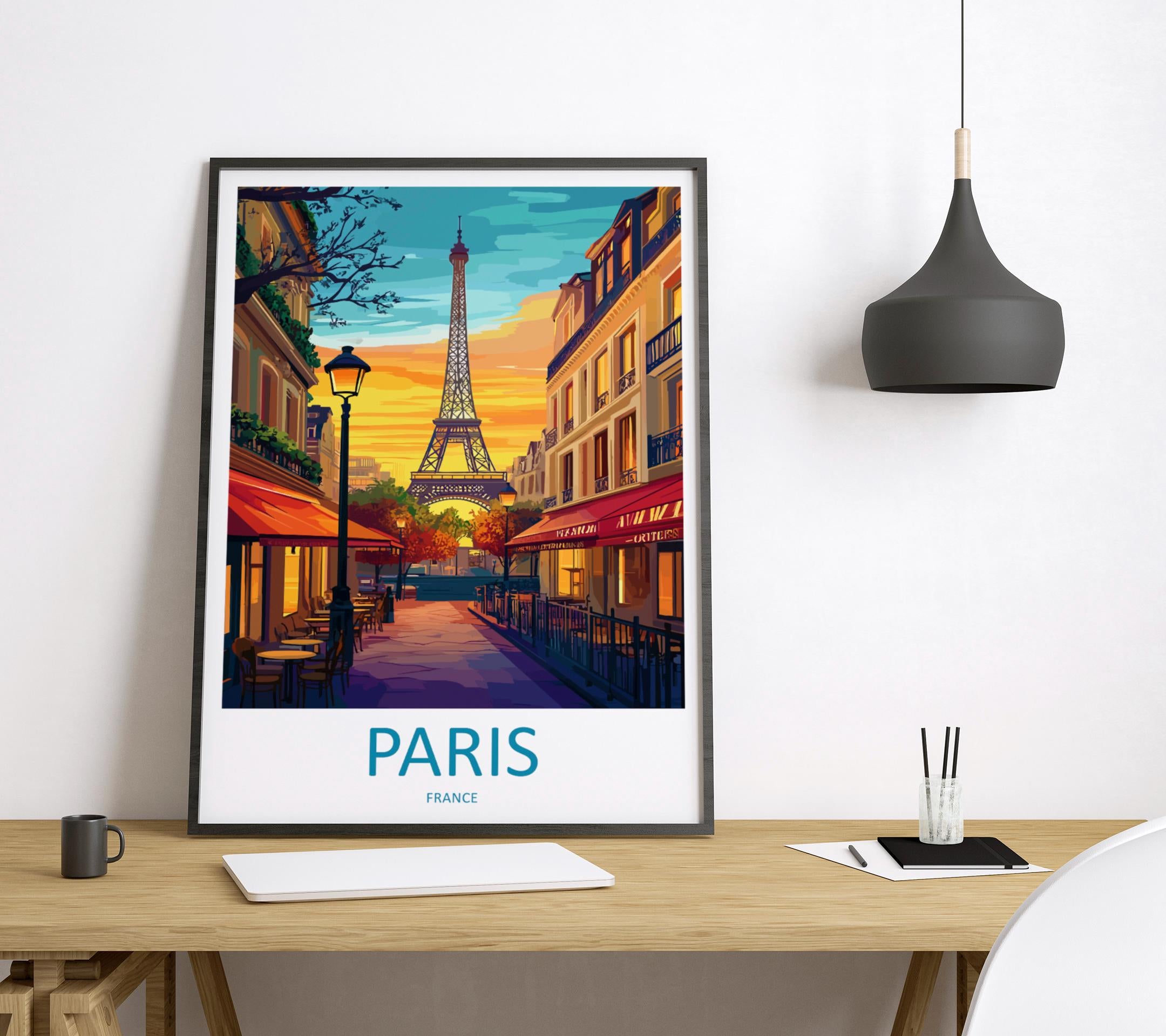 Paris Travel Print Wall Art Paris Wall Hanging Home Décor Paris Gift Art Lovers France Art Lover Gift Paris Print France Wall Art Décor