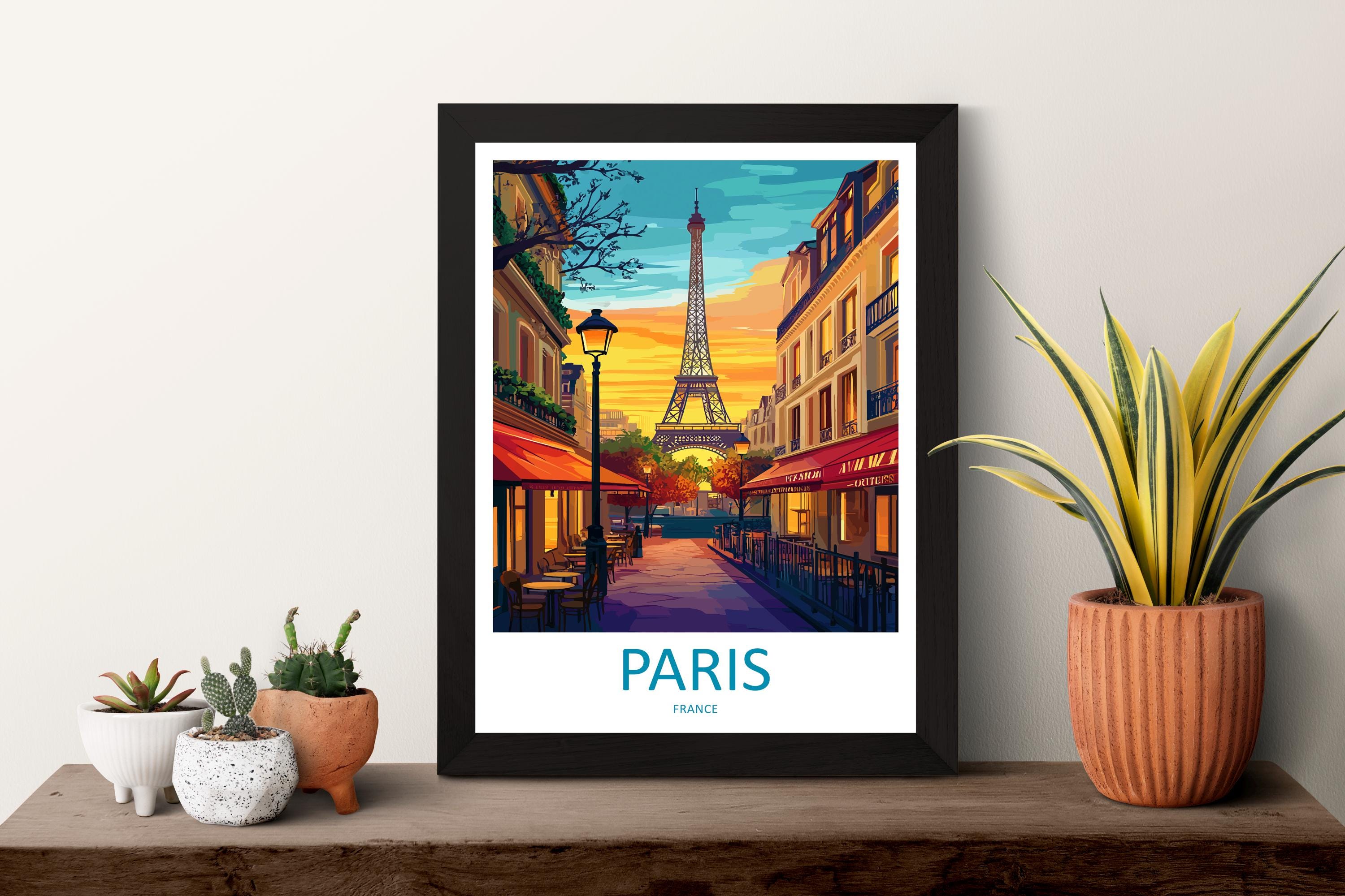 Paris Travel Print Wall Art Paris Wall Hanging Home Décor Paris Gift Art Lovers France Art Lover Gift Paris Print France Wall Art Décor