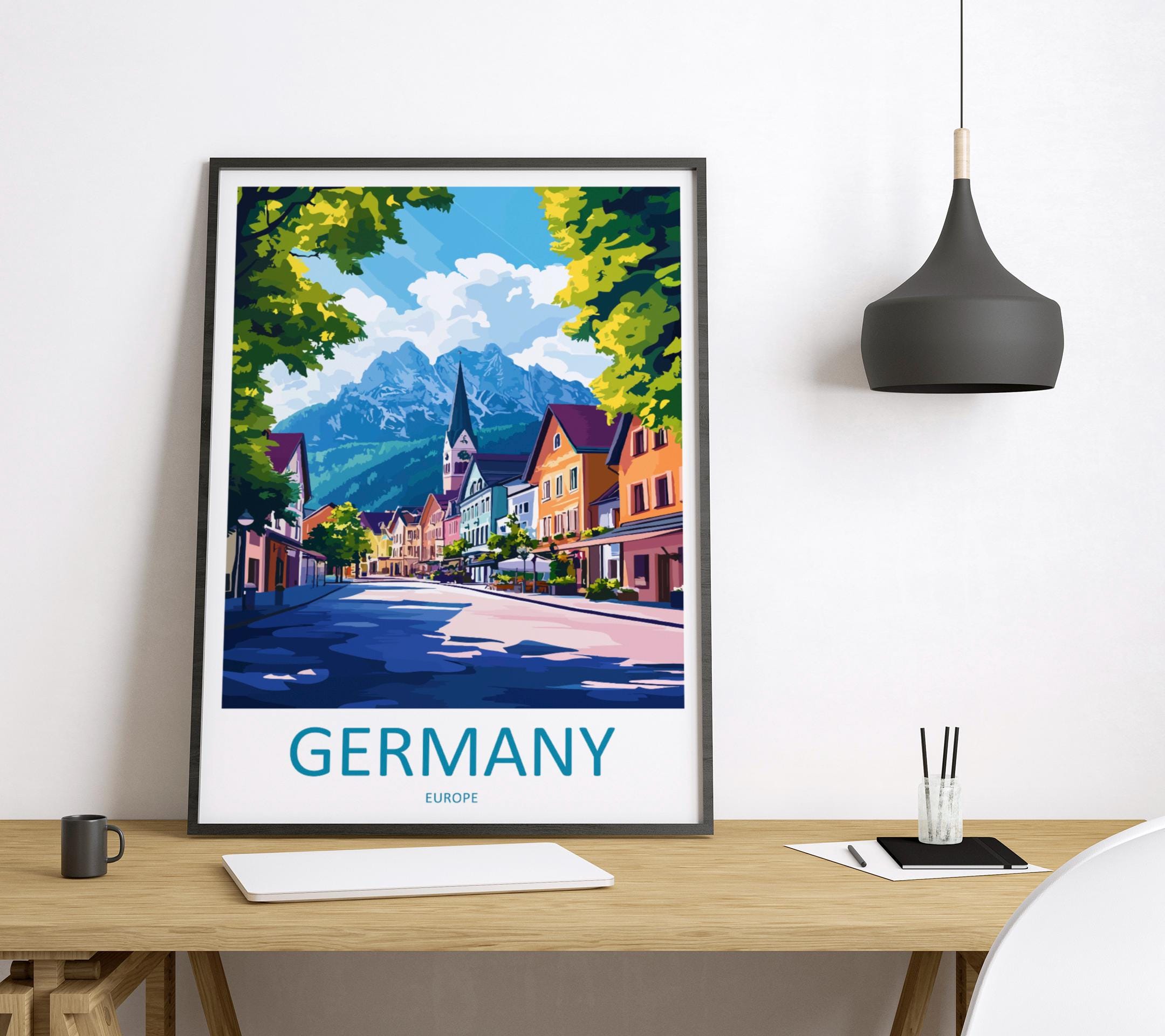 Germany Travel Print Wall Art Germany Wall Hanging Home Decoration Germany Gift Art Lovers Wall Art Print Art Germany Poster