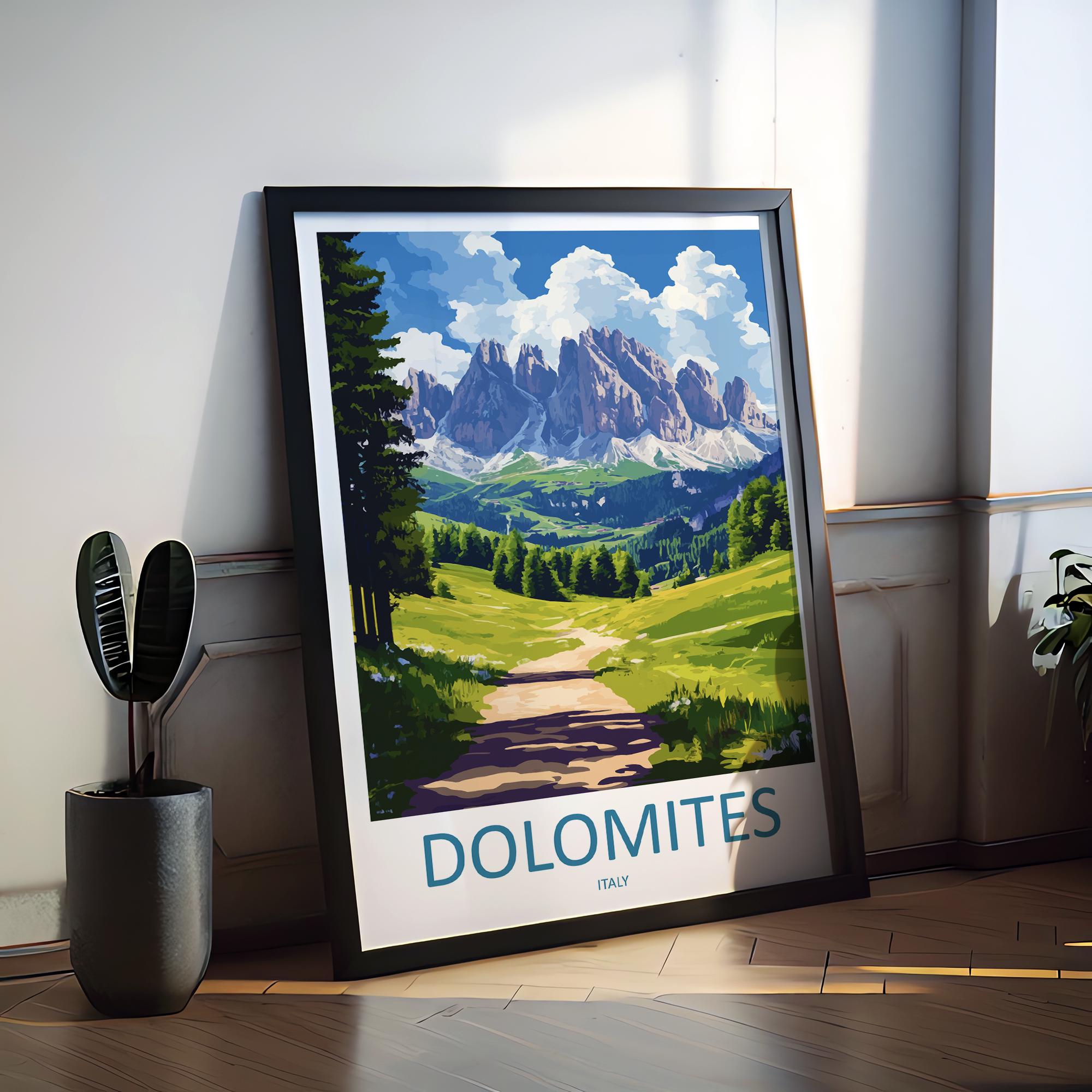 Dolomites Travel Print Dolomites Home Décor Dolomitic Alps Art Print Dolomite Mountains Room Print For Italian Mountains Gift Art Poster Art