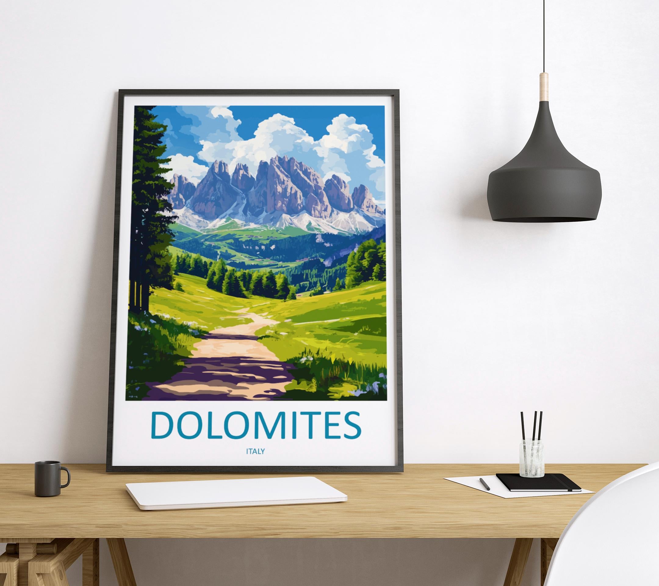 Dolomites Travel Print Dolomites Home Décor Dolomitic Alps Art Print Dolomite Mountains Room Print For Italian Mountains Gift Art Poster Art