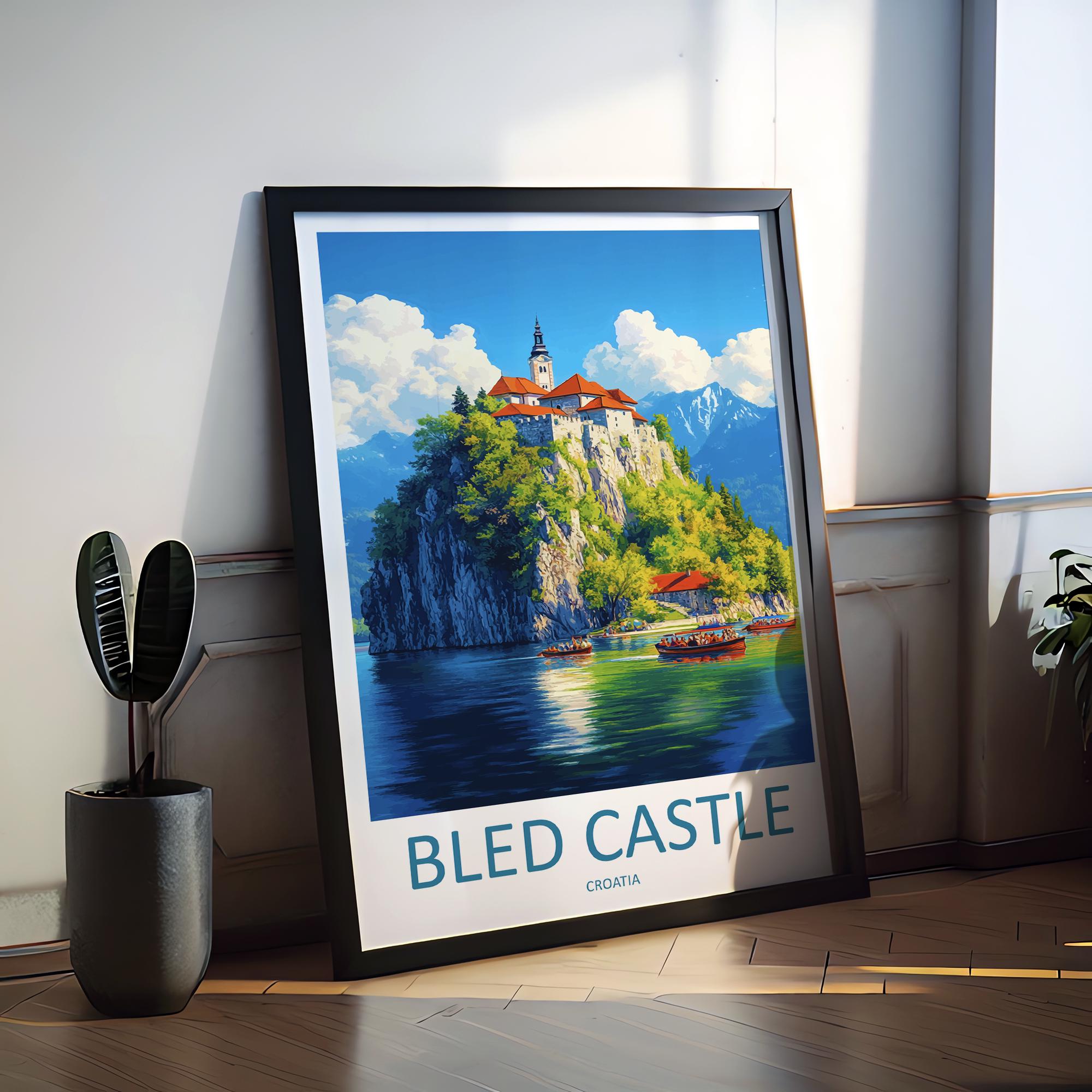 Lake Bled Travel Print Lake Bled Home Décor Slovenia Art Print Lake Bled Wall Print For Lake Bled Gift Wall Hanging Lake Bled Artwork