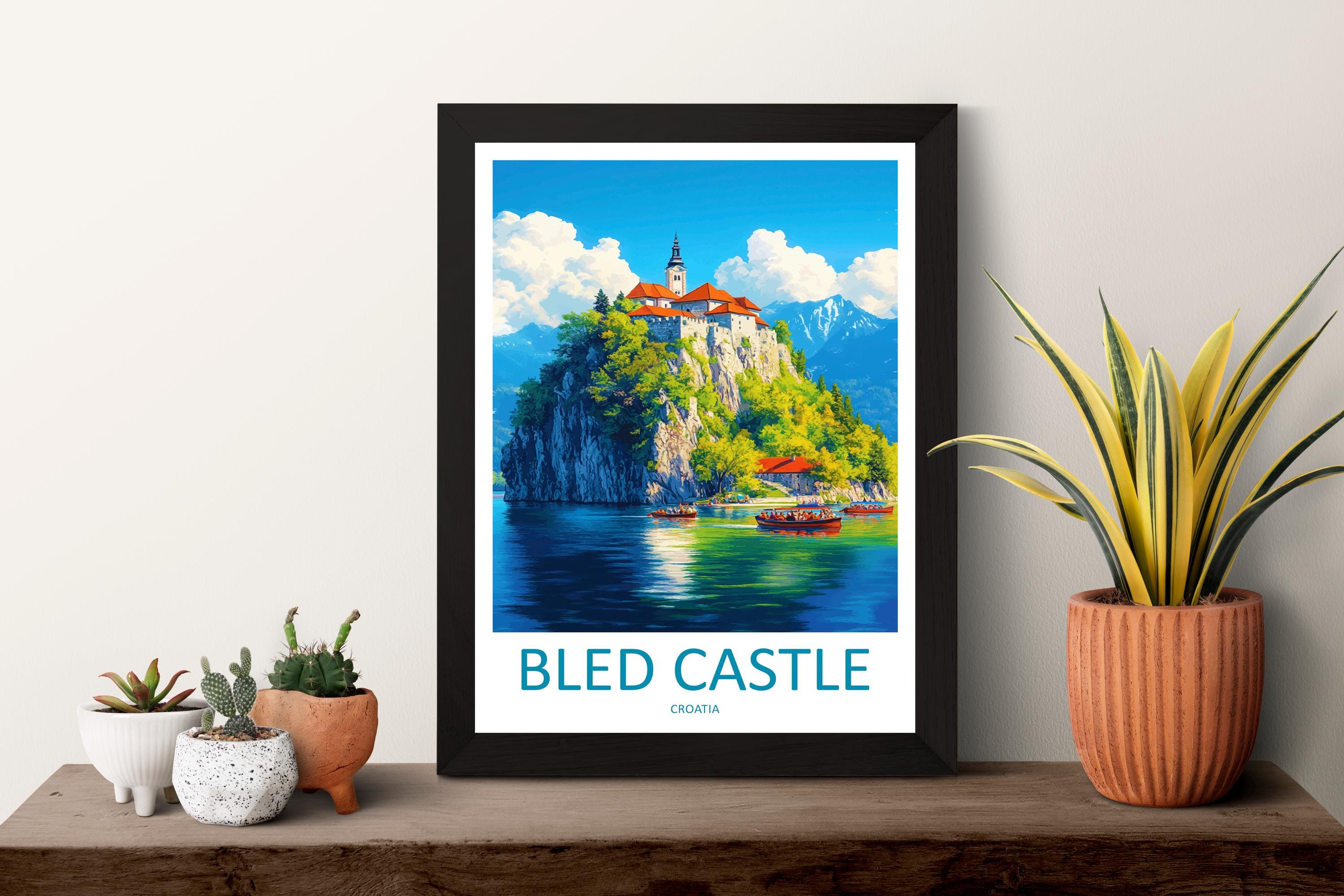 Lake Bled Travel Print Lake Bled Home Décor Slovenia Art Print Lake Bled Wall Print For Lake Bled Gift Wall Hanging Lake Bled Artwork