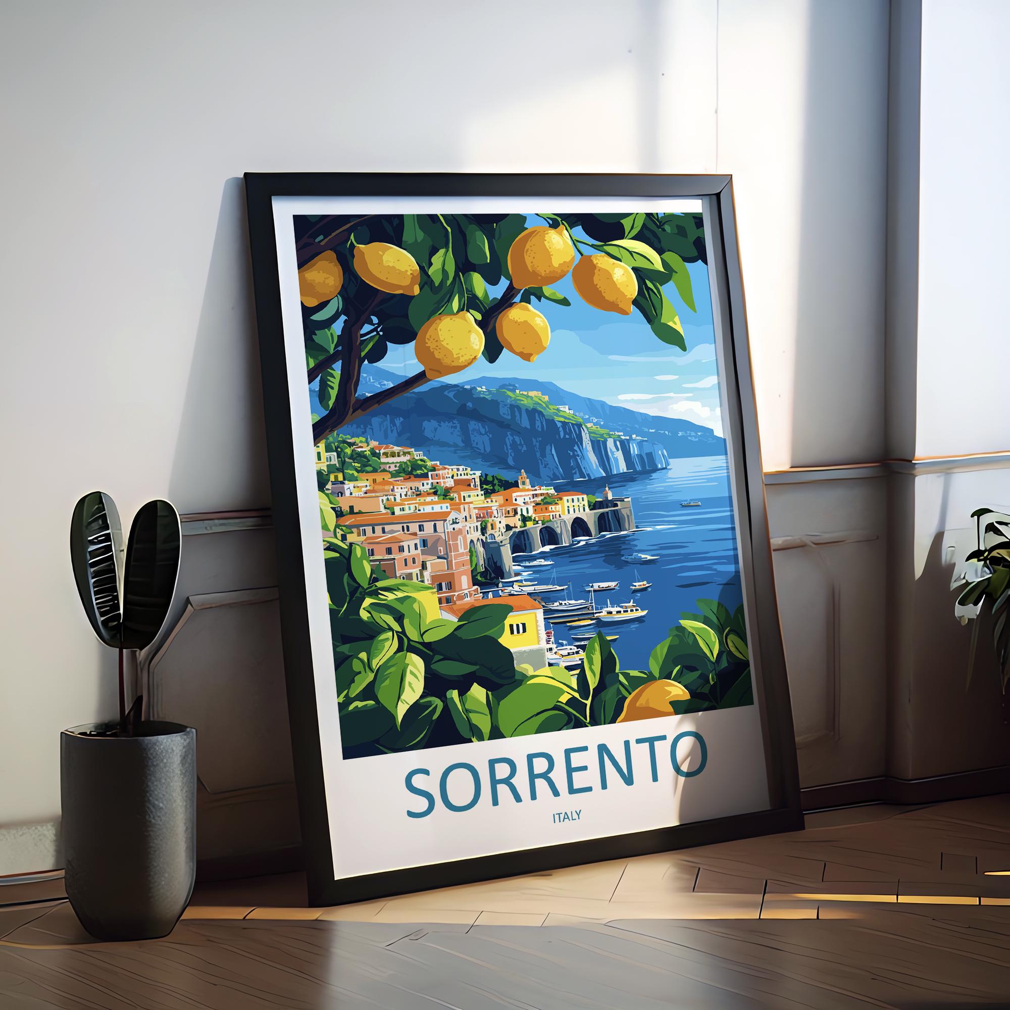 Sorrento Travel Print Wall Art Sorrento Wall Hanging Home Décor Sorrento Gift Art Lovers Italy Art Lover Gift Sorrento Print Sorrento Art