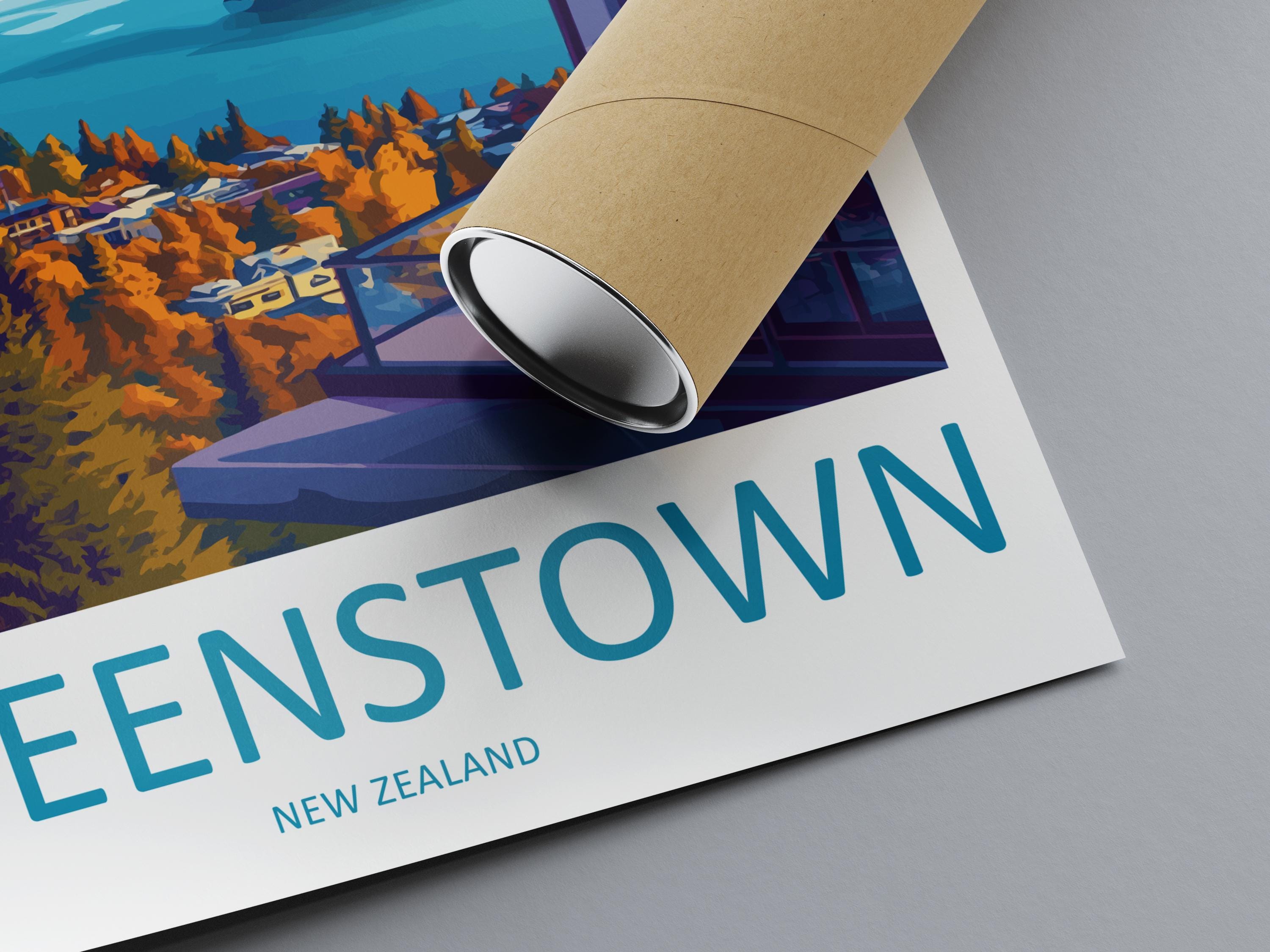 Queenstown Travel Print Wall Art Queenstown Wall Hanging Home Décor Queenstown Gift Art Lovers New Zealand Art Lover Gift Print Queenstown