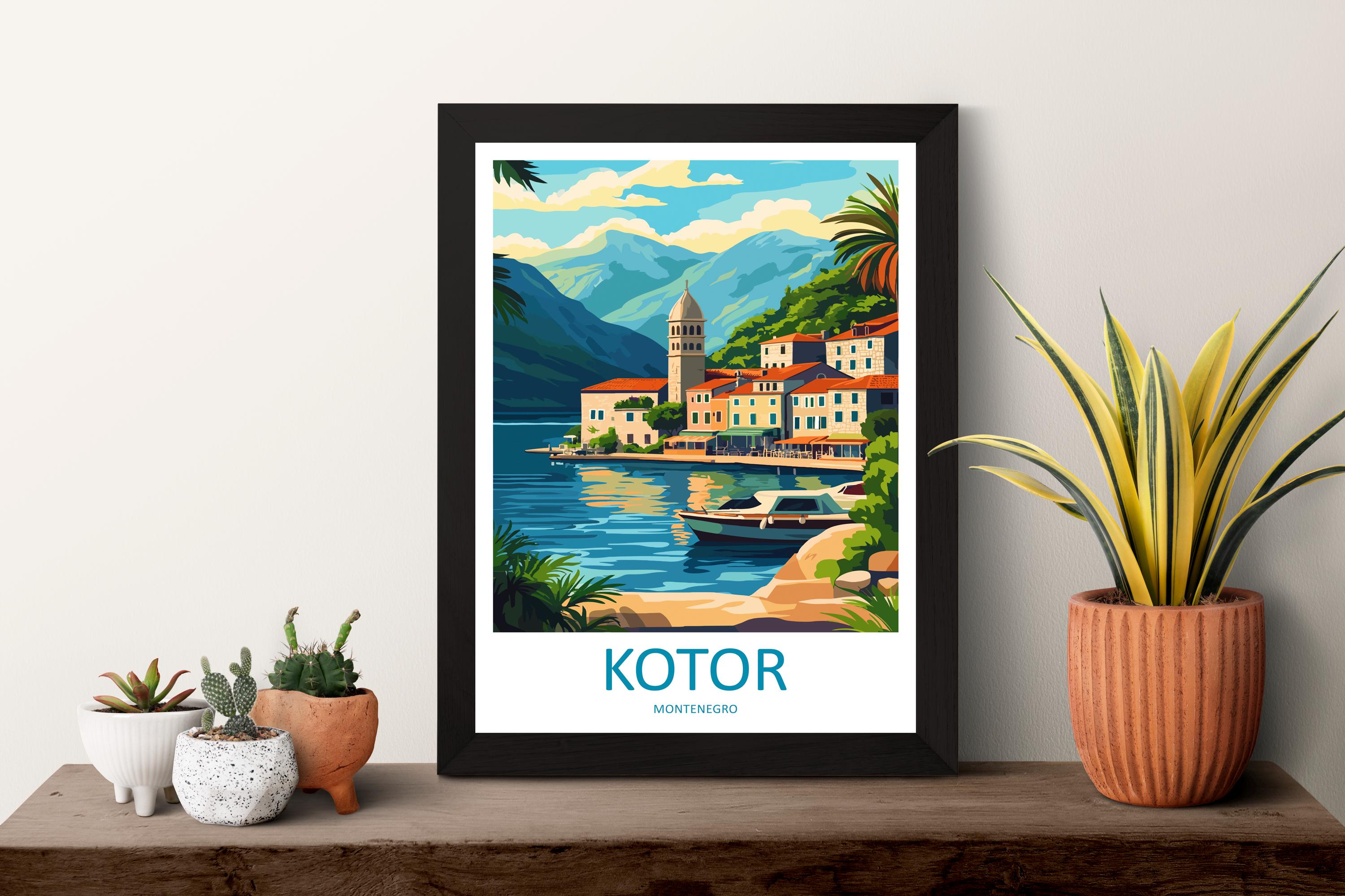 Kotor Print Kotor Home Décor Landscape Art Print Kotor Wall Art for Montenegro Enthusiast Gift Wall Hanging Kotor Montenegro Wall Print Art