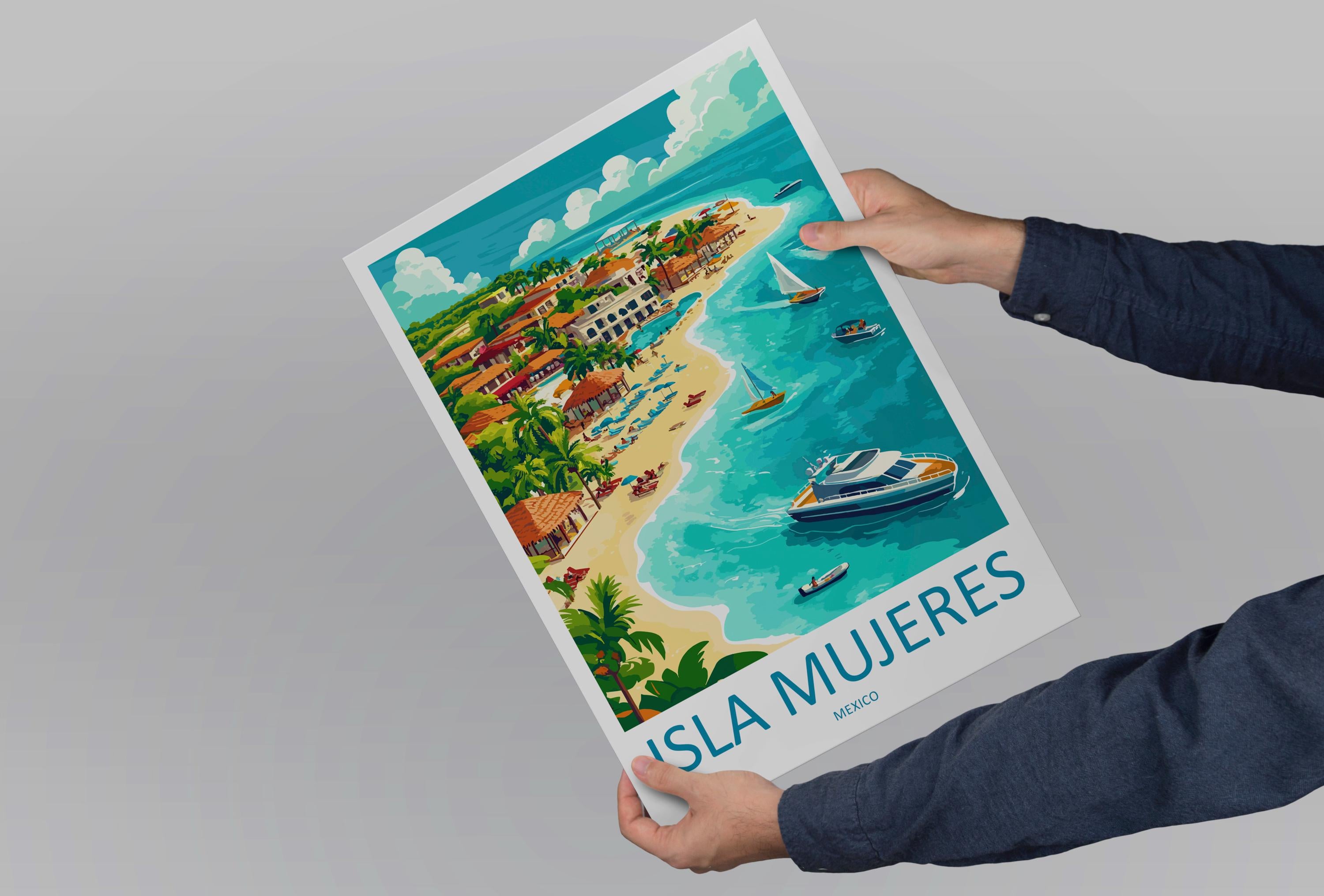 Isla Mujeres Travel Print Wall Art Isla Mujeres Wall Hanging Home Decoration Isla Mujeres Gift Art Lovers Wall Art Print Art Isla Mujeres