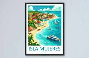 Isla Mujeres Travel Print Wall Art Isla Mujeres Wall Hanging Home Decoration Isla Mujeres Gift Art Lovers Wall Art Print Art Isla Mujeres