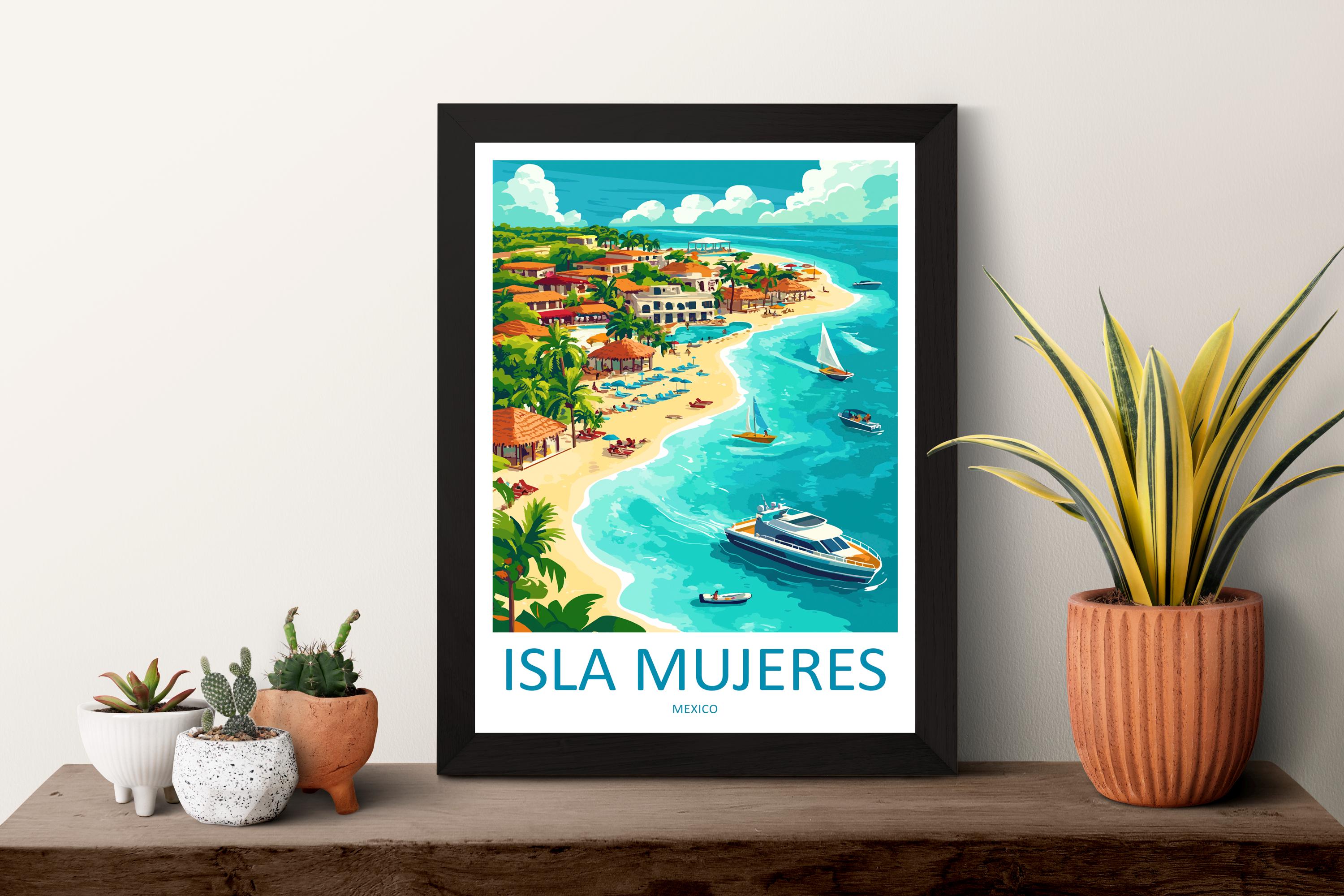 Isla Mujeres Travel Print Wall Art Isla Mujeres Wall Hanging Home Decoration Isla Mujeres Gift Art Lovers Wall Art Print Art Isla Mujeres