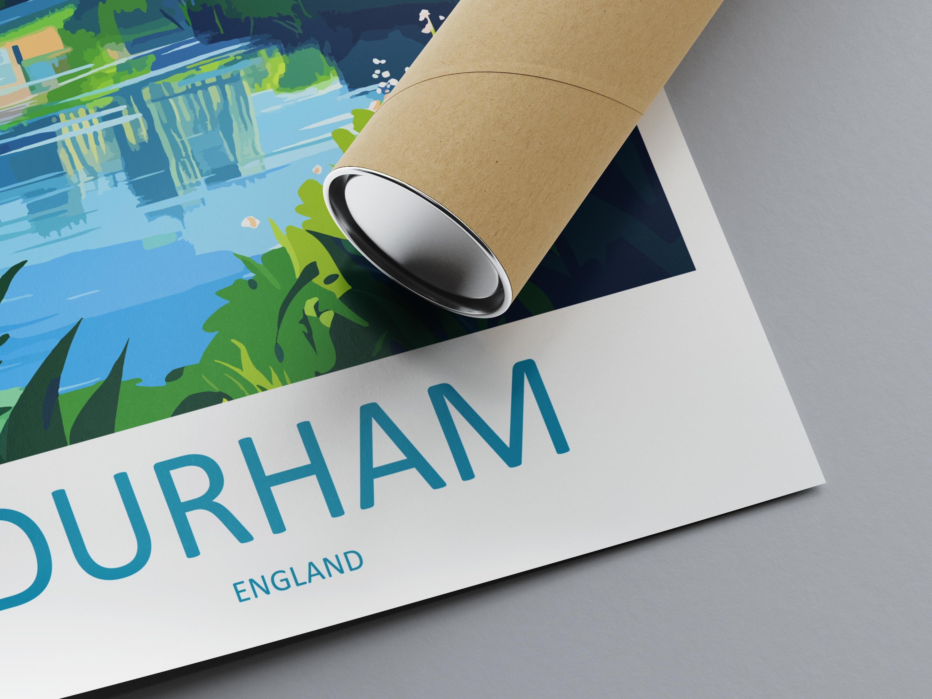 Durham Travel Print Wall Art Durham Wall Hanging Home Décor Durham Gift Art Lovers England Art Lover Gift Durham Travel Art Gift