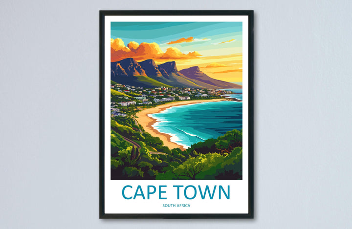 Cape Town Travel Print Wall Art Cape Town Wall Hanging Home Décor Cape Town Gift Art Lovers South Africa Art Print Cape Town Wall Décor Art
