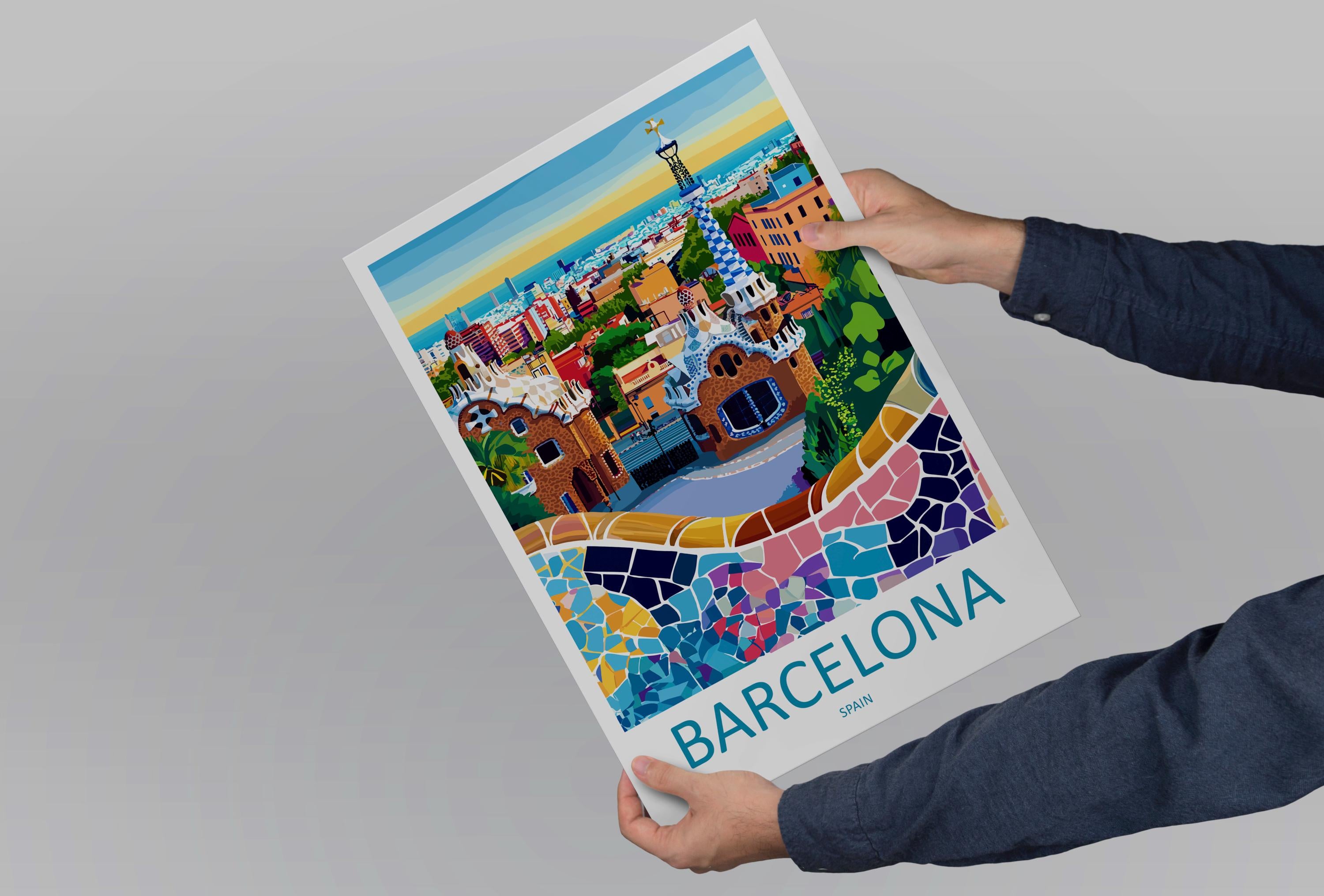 Barcelona Travel Print Wall Art Barcelona Wall Hanging Home Décor Barcelona Gift Art Lovers Spain Art Lover Gift Barcelona Print Spain Art