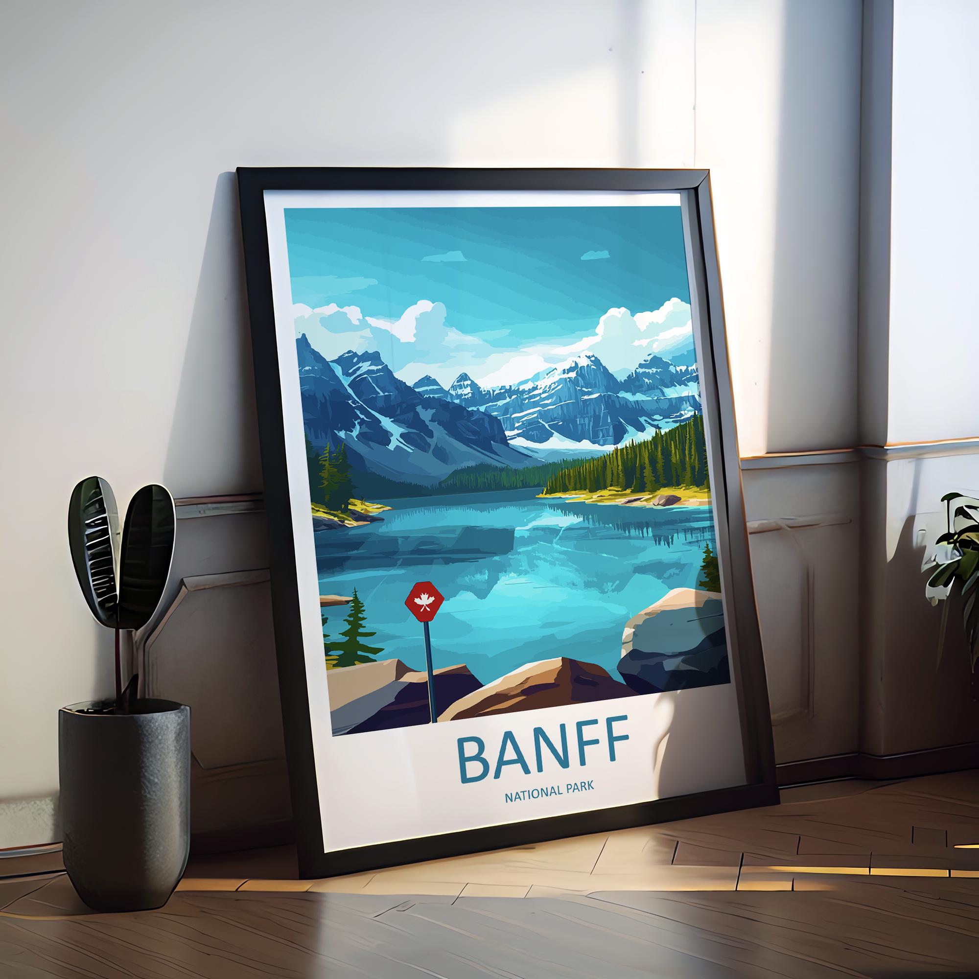 Banff National Park Travel Print Wall Art Banff Wall Hanging Home Décor Banff Gift Art Lovers Canada Art Lover Gift