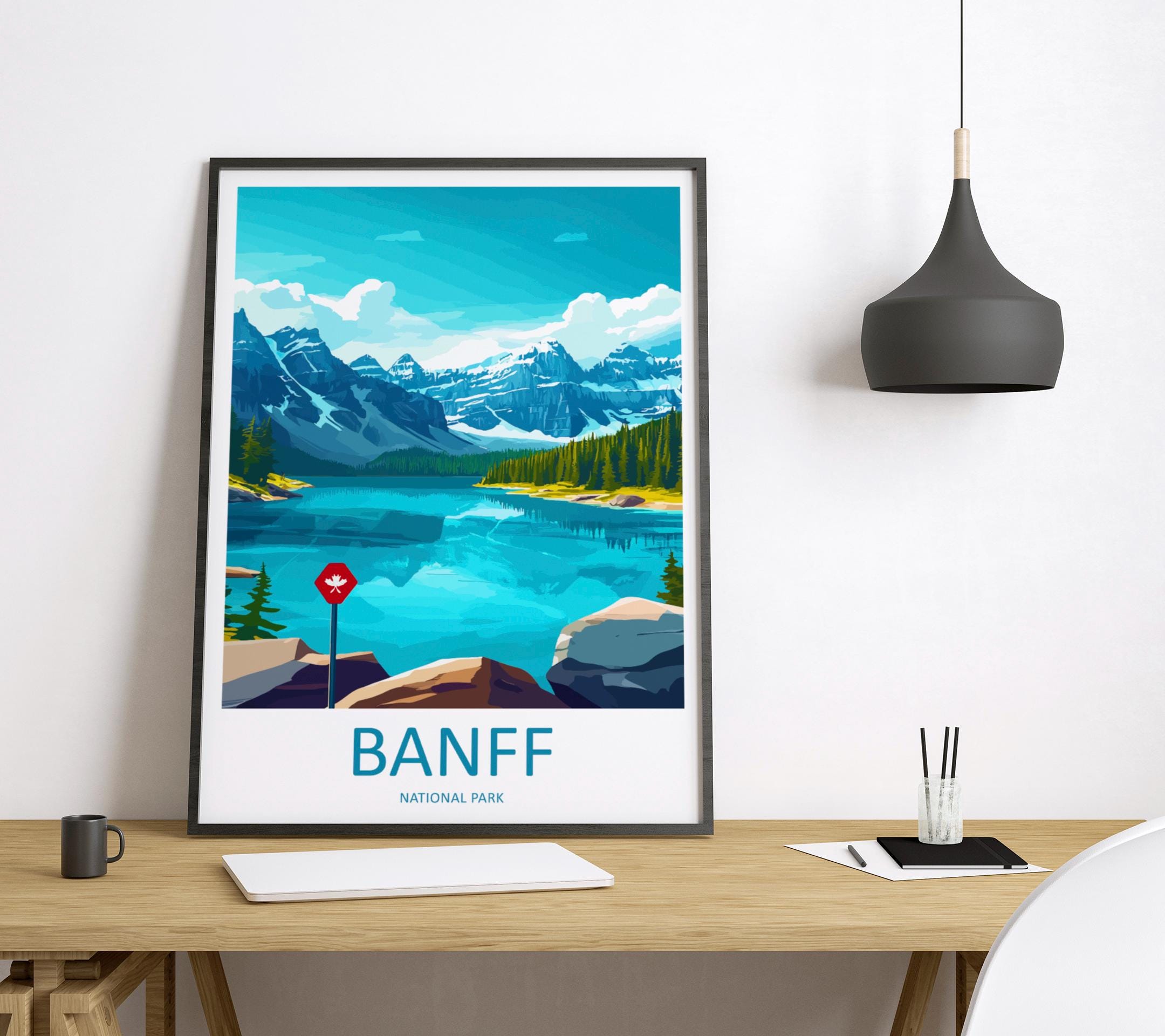 Banff National Park Travel Print Wall Art Banff Wall Hanging Home Décor Banff Gift Art Lovers Canada Art Lover Gift