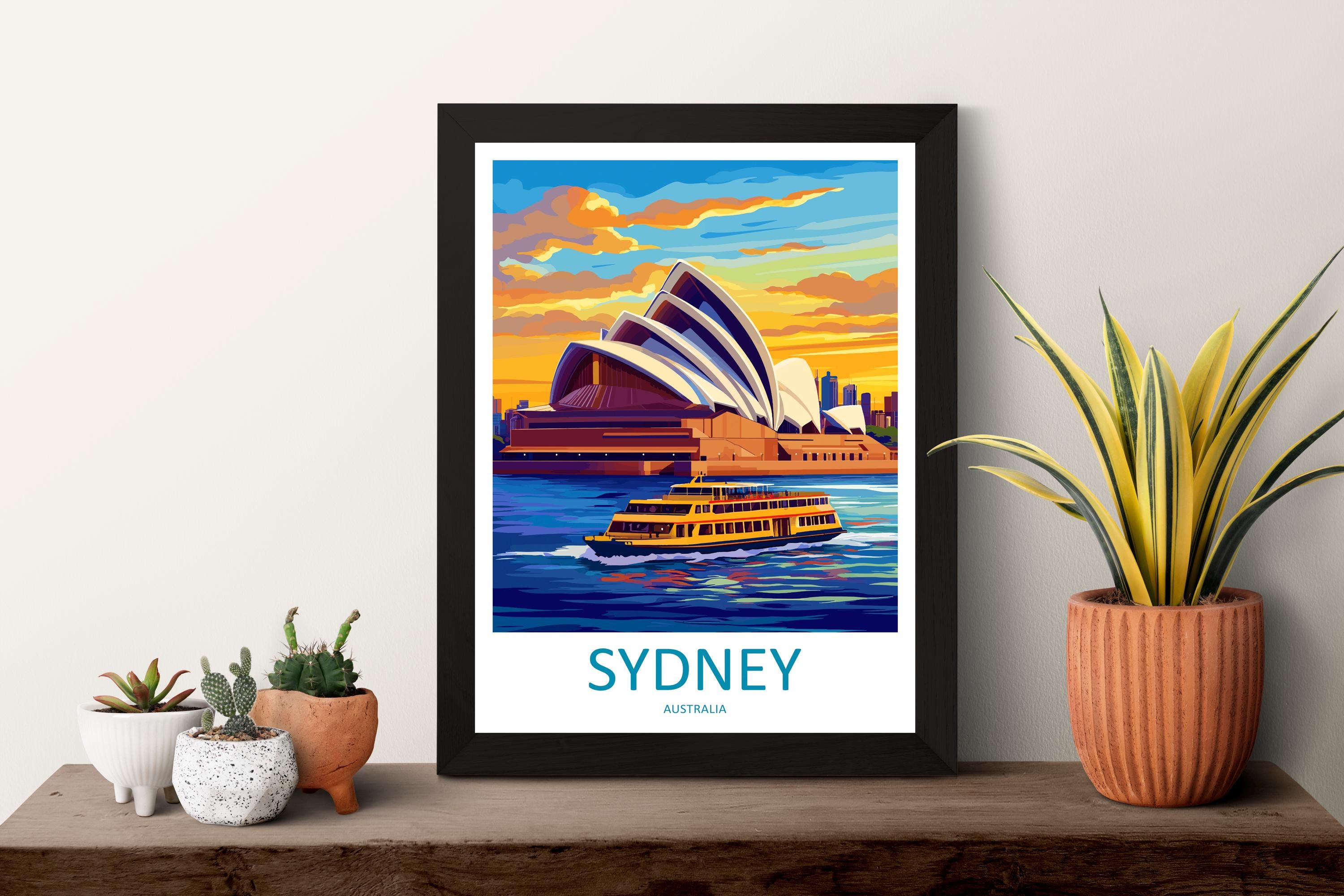 Sydney Opera House Travel Print Wall Art Sydney Wall Hanging Home Décor Sydney Gift Art Lovers Wall Art Australia Travel Print Opera House