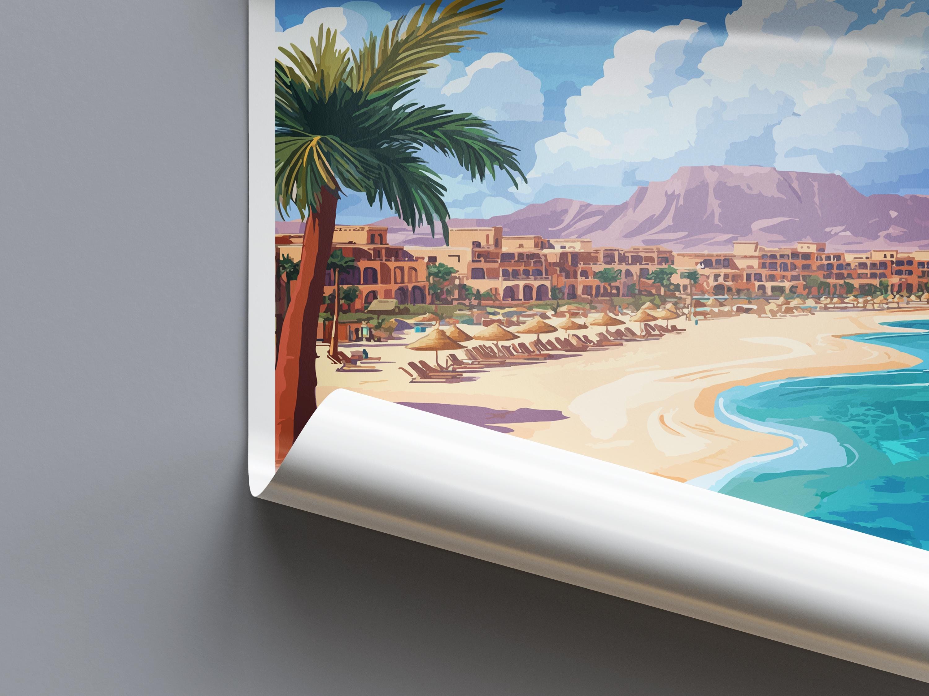 Hurghada Travel Print Hurghada Wall Decor Egypt Hurghada Art Hurghada Wall Art Egypt Poster Gift Hurghada for Beach and Diving Lovers Egypt