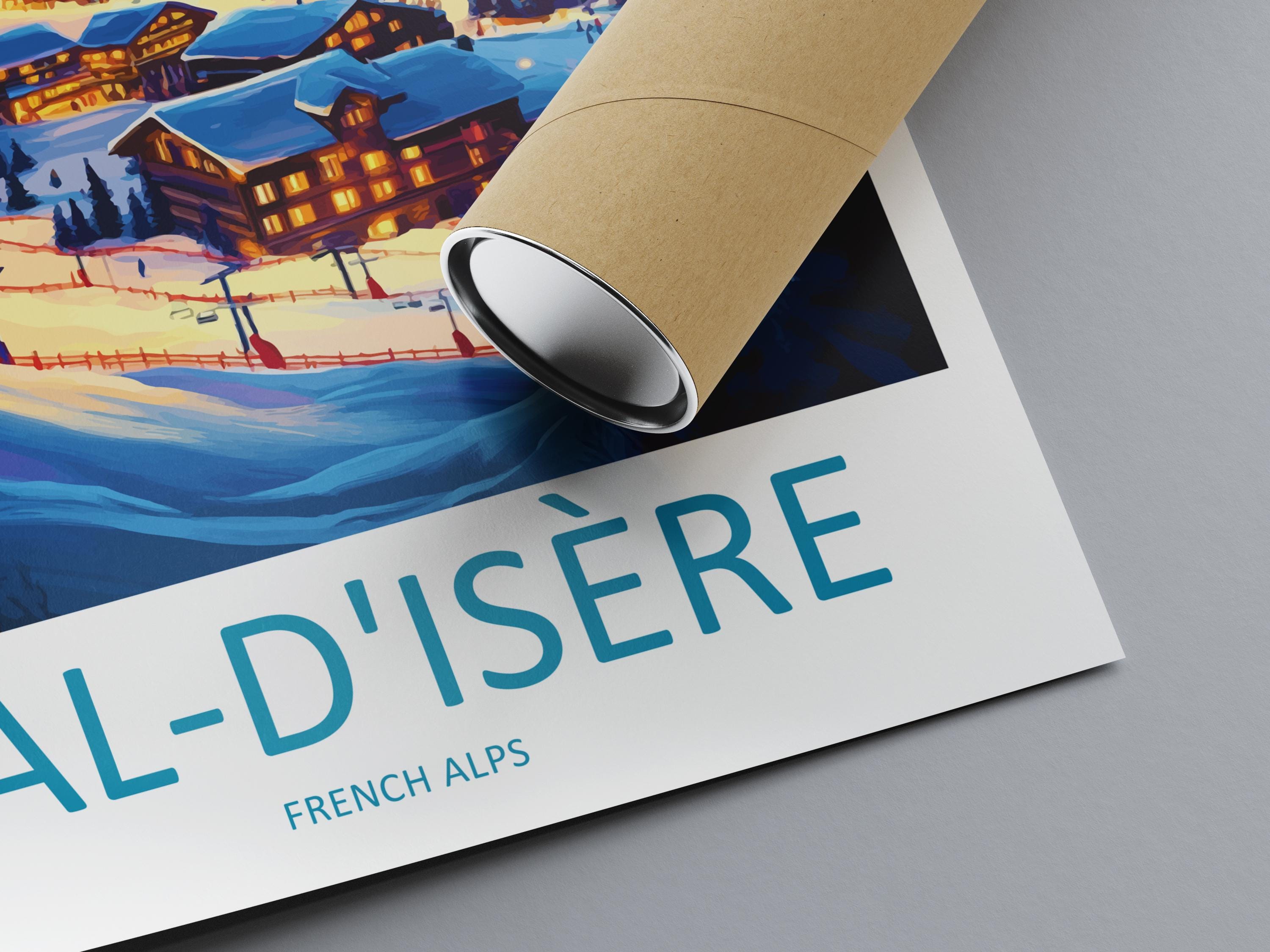 Val d'Isère Travel Print Wall Art Val d'Isère Wall Hanging Home Décor Val d'Isère Gift Art Lovers Ski Art Lover Gift Val d'Isère Print Ski