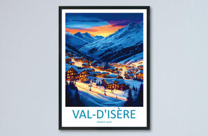 Val d'Isère Travel Print Wall Art Val d'Isère Wall Hanging Home Décor Val d'Isère Gift Art Lovers Ski Art Lover Gift Val d'Isère Print Ski