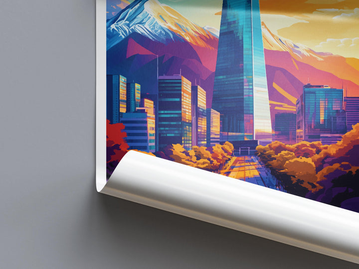 Santiago Travel Print Wall Art Santiago Wall Hanging Home Decoration Santiago Gift Art Lovers Wall Art Print Art Santiago Wall Print Chile