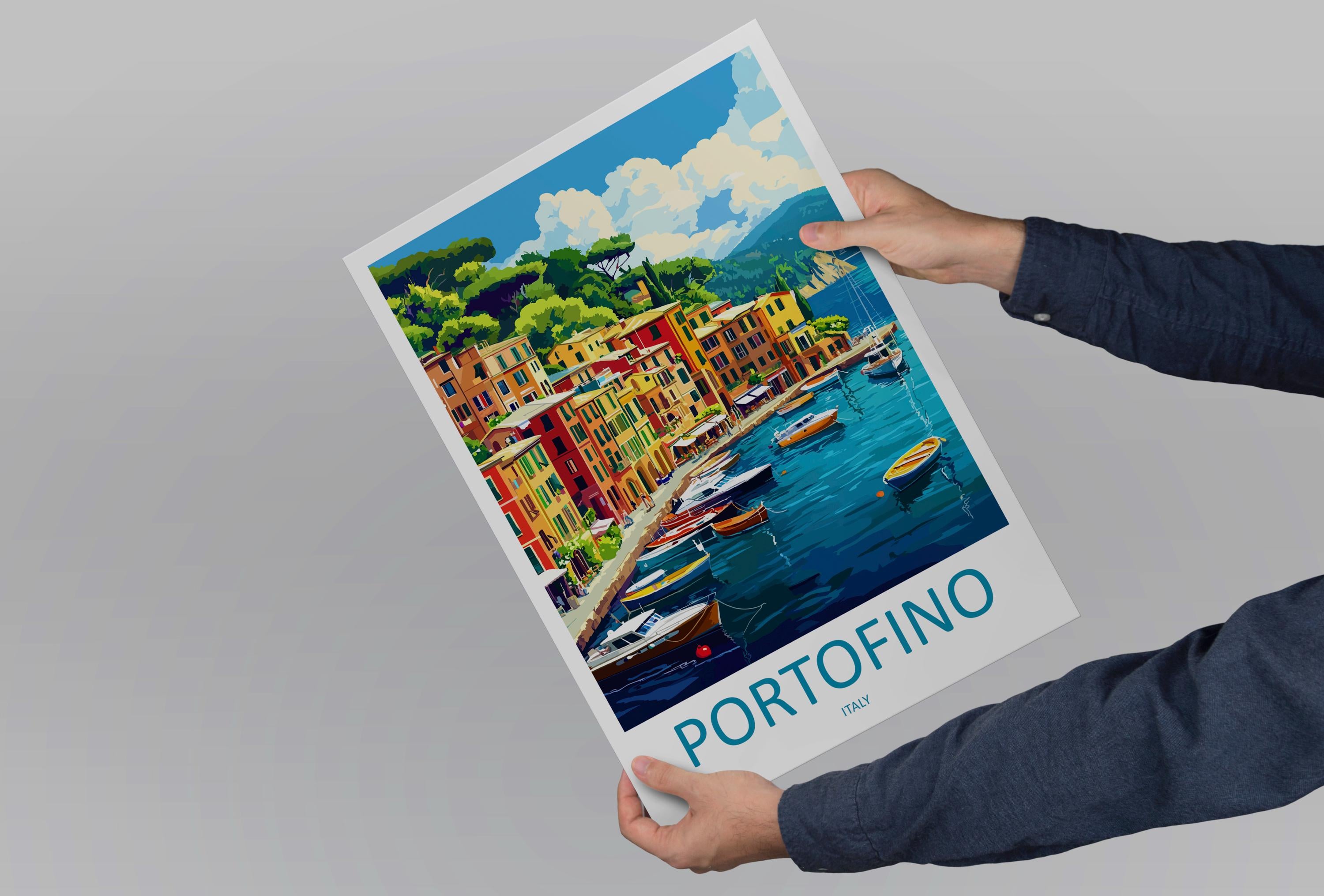 Portofino Travel Print Wall Art Portofino Wall Hanging Home Décor Portofino Gift Art Lovers Italy Art Lover Gift Portofino Print Portofino