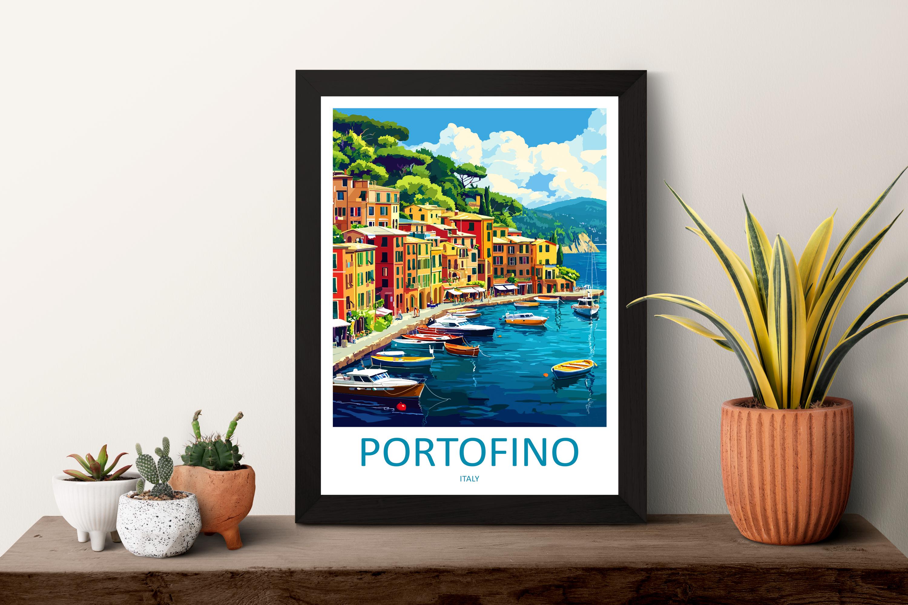 Portofino Travel Print Wall Art Portofino Wall Hanging Home Décor Portofino Gift Art Lovers Italy Art Lover Gift Portofino Print Portofino