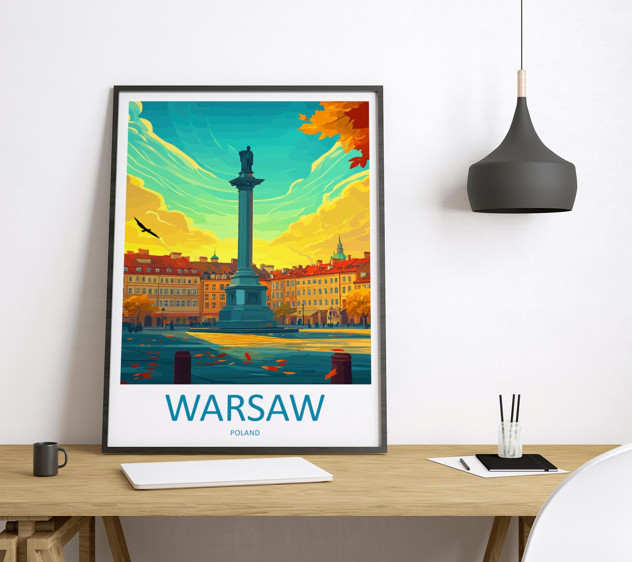 Warsaw Cityscape Print Warsaw Home Decor European City Art Print Warsaw Wall Art for Poland Enthusiast Gift Wall Hanging Warsaw Poland Decor