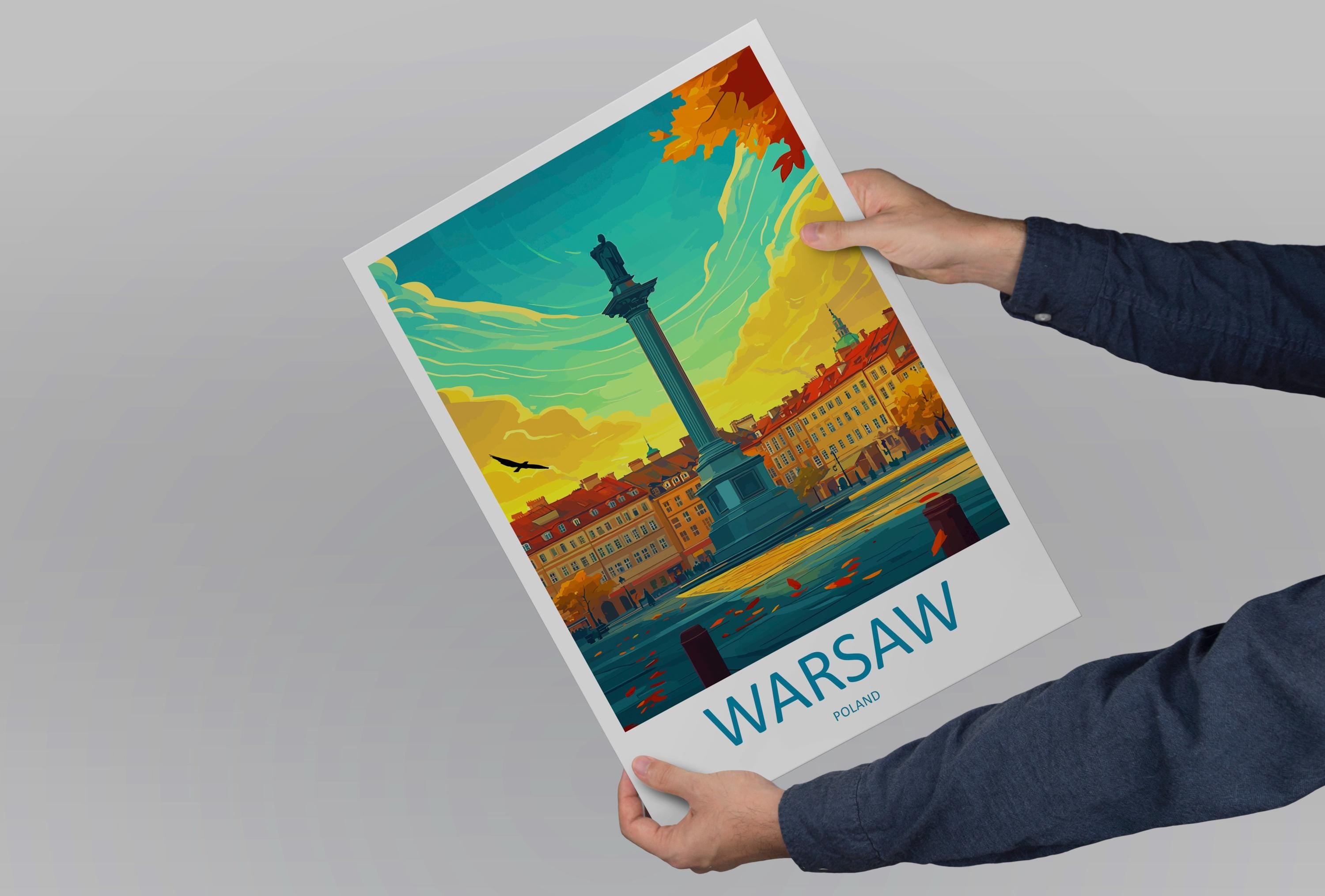 Warsaw Cityscape Print Warsaw Home Decor European City Art Print Warsaw Wall Art for Poland Enthusiast Gift Wall Hanging Warsaw Poland Decor