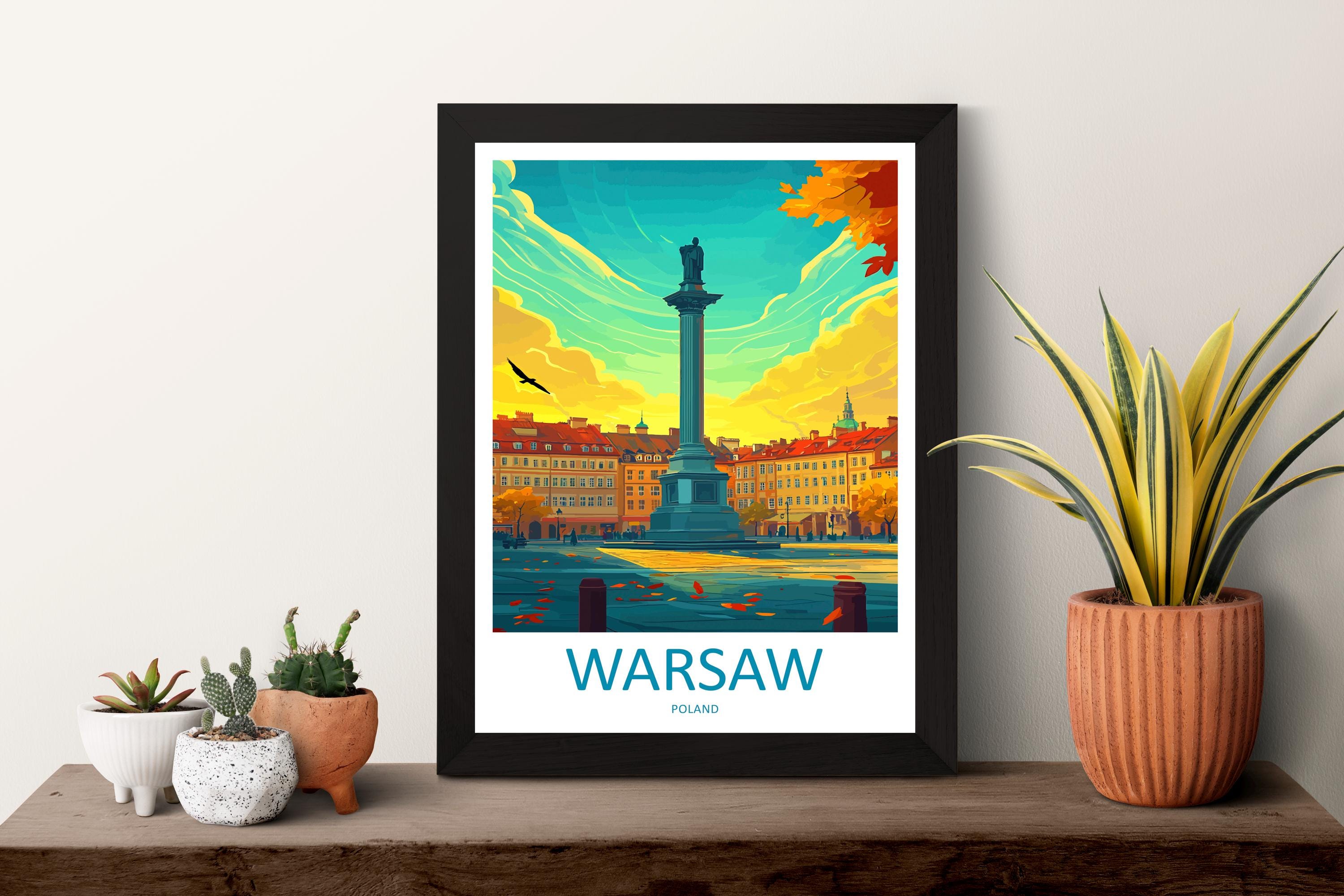 Warsaw Cityscape Print Warsaw Home Decor European City Art Print Warsaw Wall Art for Poland Enthusiast Gift Wall Hanging Warsaw Poland Decor