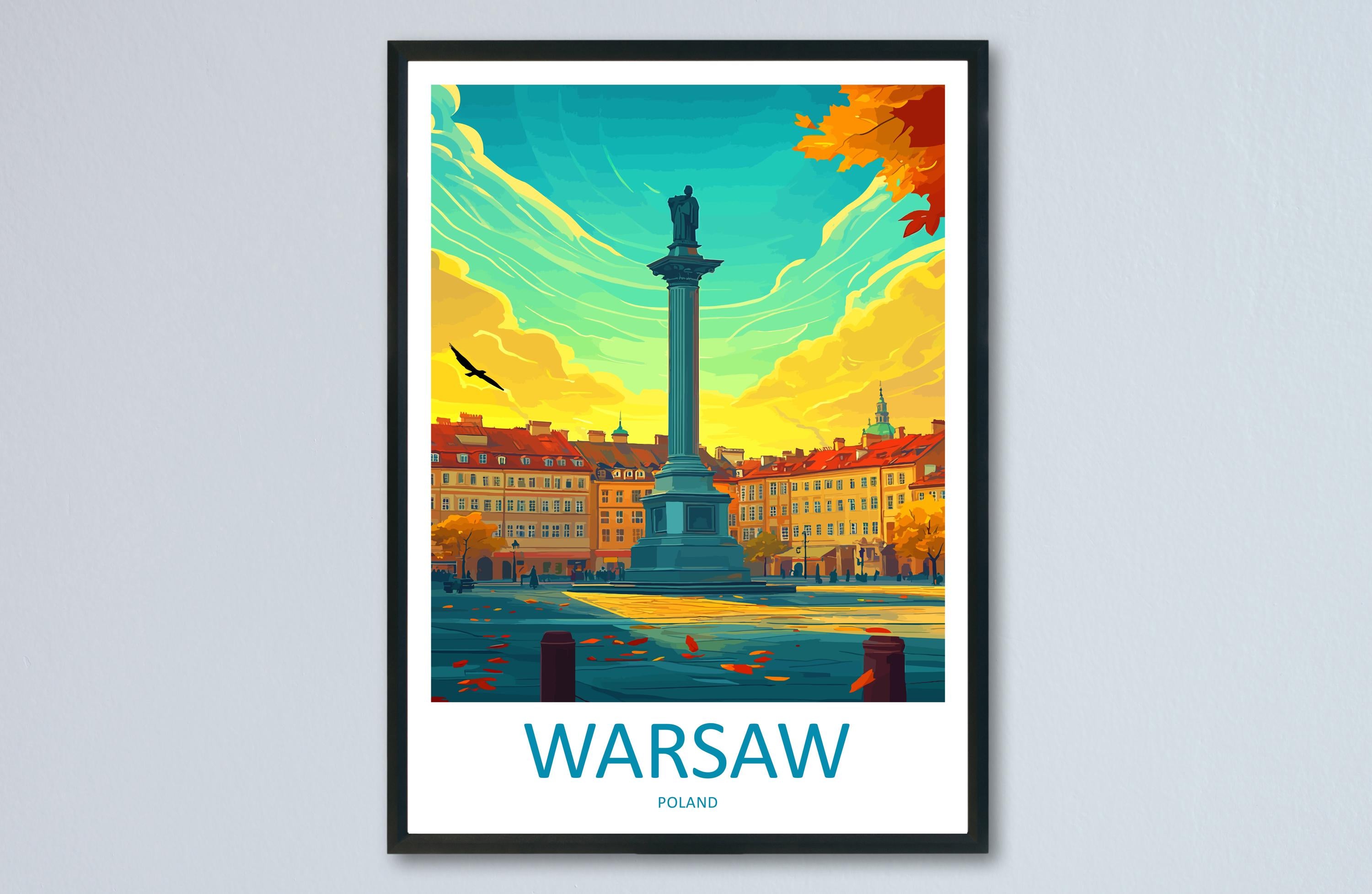 Warsaw Cityscape Print Warsaw Home Decor European City Art Print Warsaw Wall Art for Poland Enthusiast Gift Wall Hanging Warsaw Poland Decor