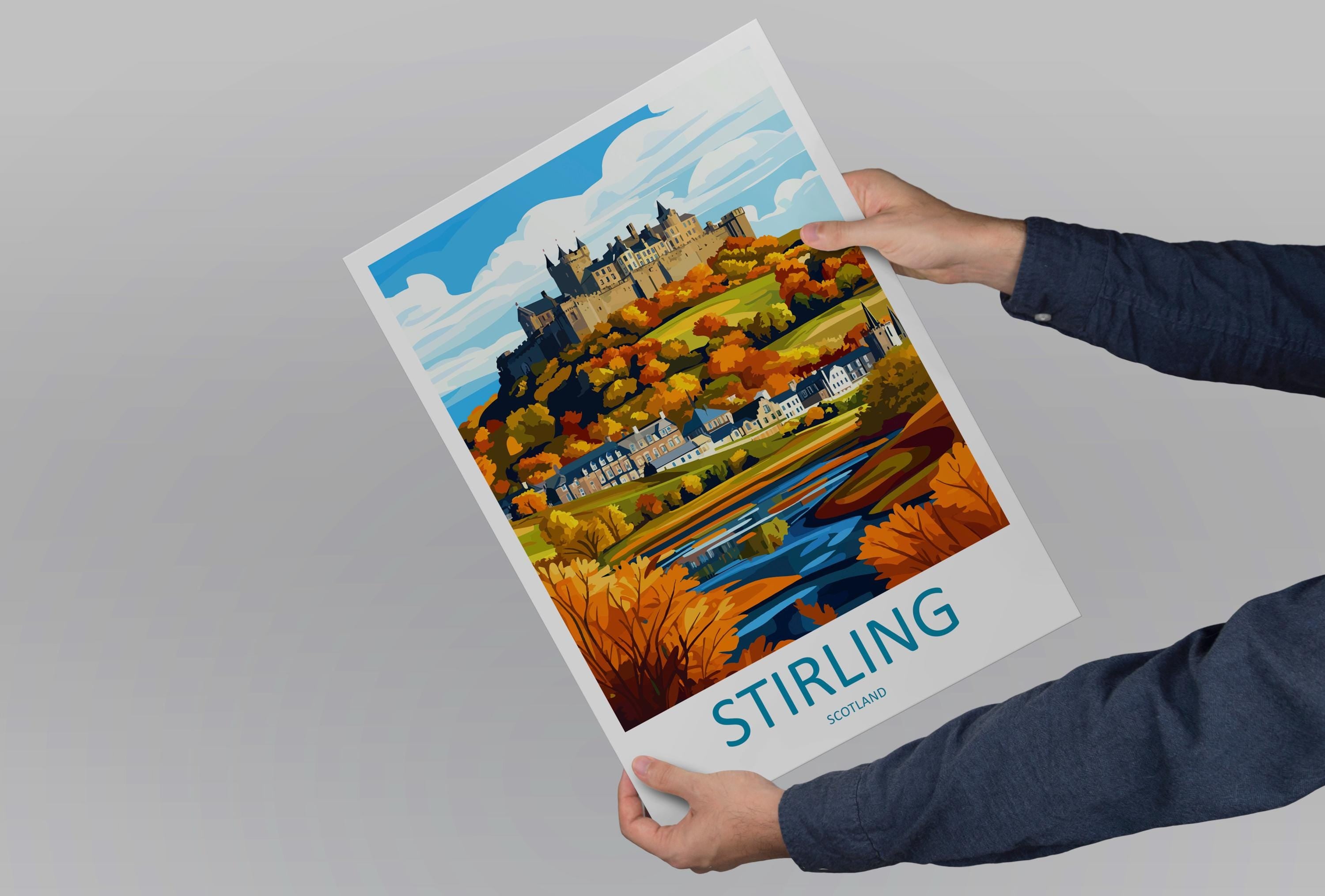 Stirling Travel Print Wall Art Stirling Wall Hanging Home Décor Stirling Gift Art Lovers Scotland Art Lover Gift Stirling Castle City Poster