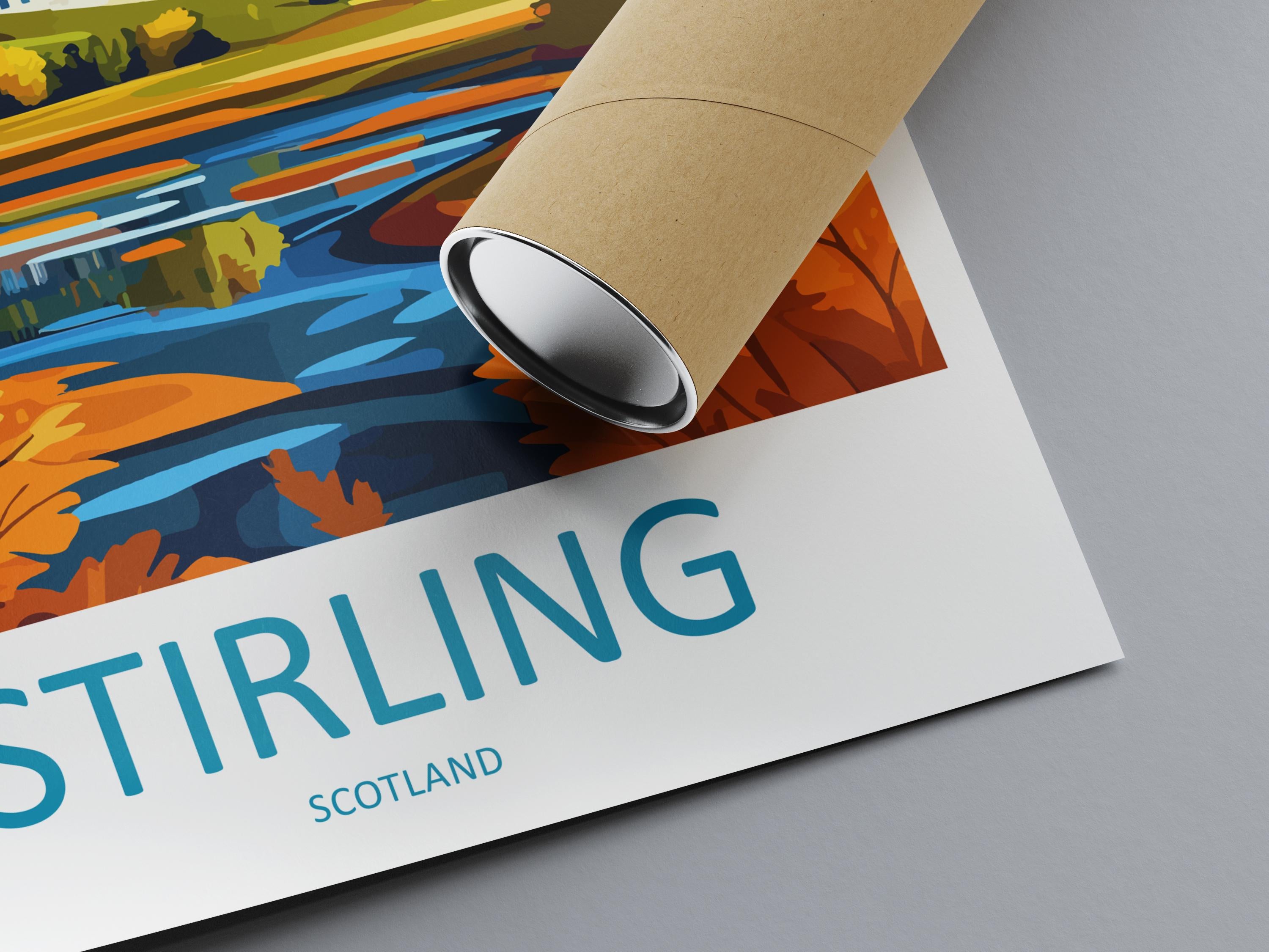 Stirling Travel Print Wall Art Stirling Wall Hanging Home Décor Stirling Gift Art Lovers Scotland Art Lover Gift Stirling Castle City Poster