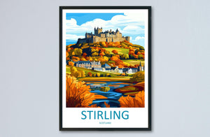 Stirling Travel Print Wall Art Stirling Wall Hanging Home Décor Stirling Gift Art Lovers Scotland Art Lover Gift Stirling Castle City Poster