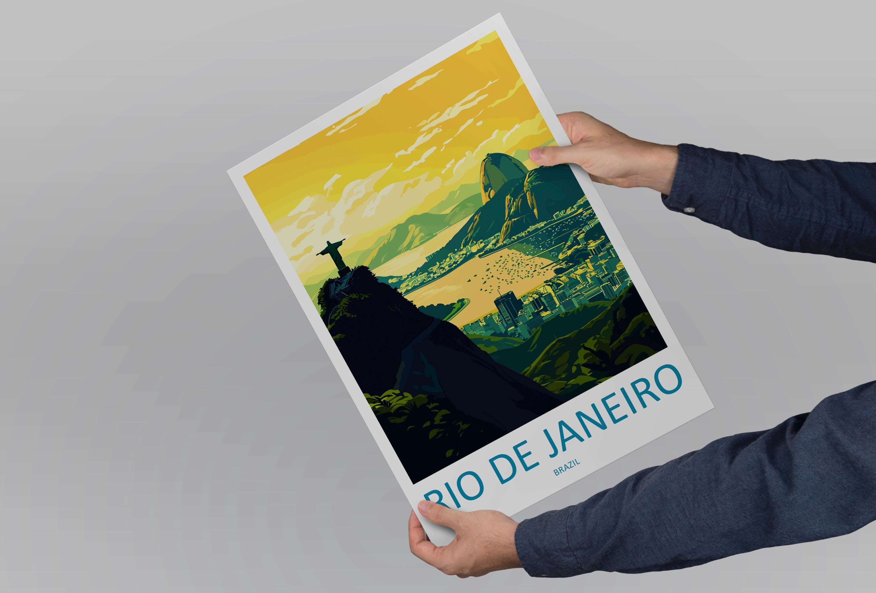 Rio De Janeiro Travel Print Wall Art Rio De Janeiro Wall Hanging Home Decor Rio De Janeiro Gift Art Lovers Wall Art Print Art Brazil Art