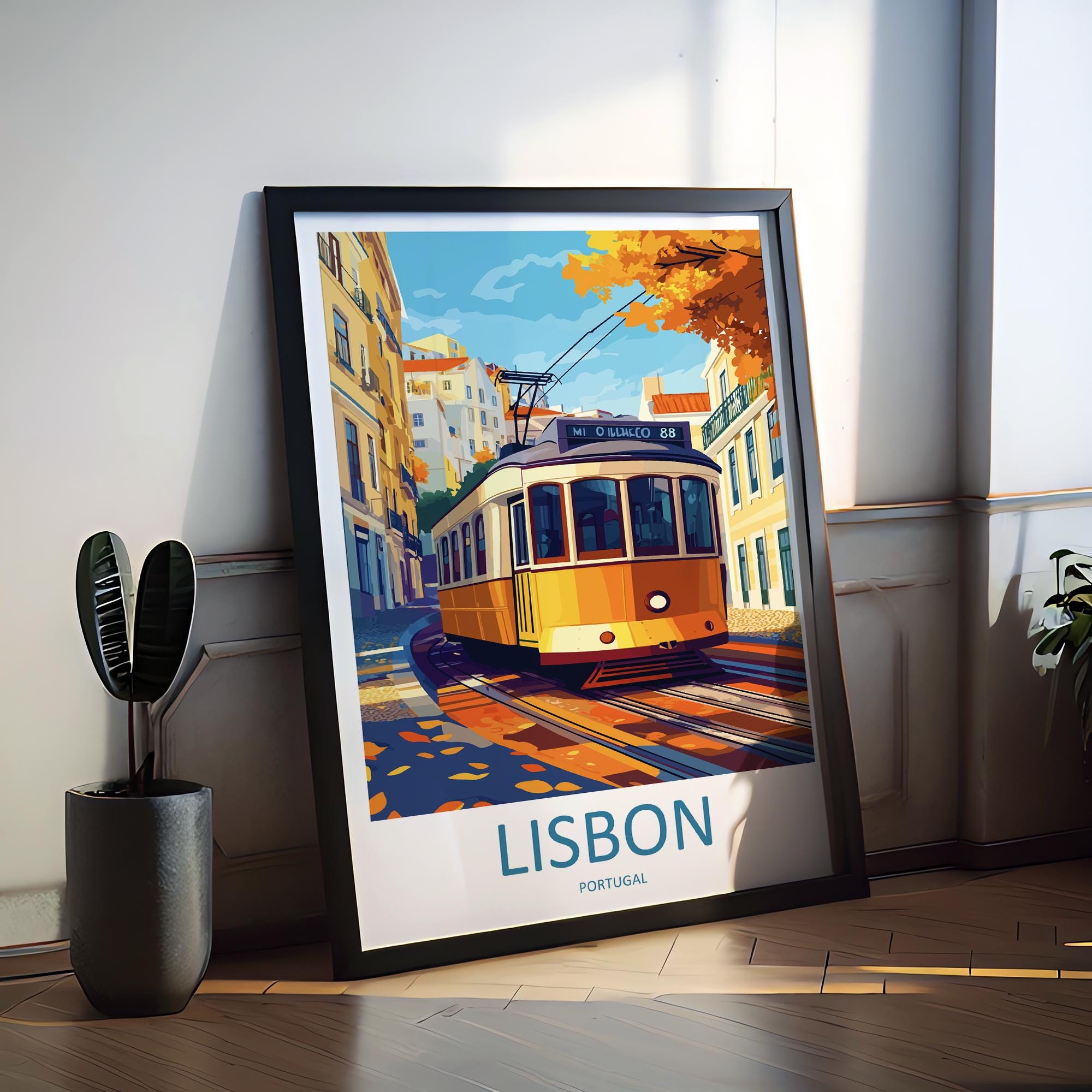 Lisbon Travel Print Wall Art Lisbon Wall Hanging Home Décor Lisbon Gift Art Lovers Portugal Art Lover Gift Lisbon Poster