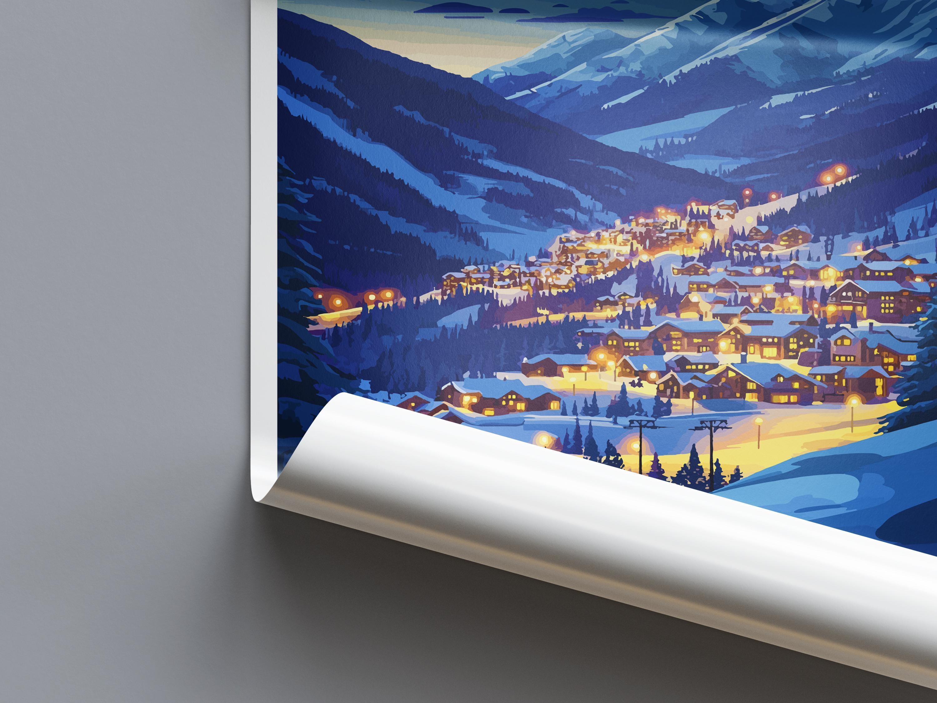 Jackson Hole Travel Print Wall Art Jackson Hole Wall Hanging Home Décor Jackson Hole Gift Art Lovers Ski Art Lover Gift Jackson Hole Print