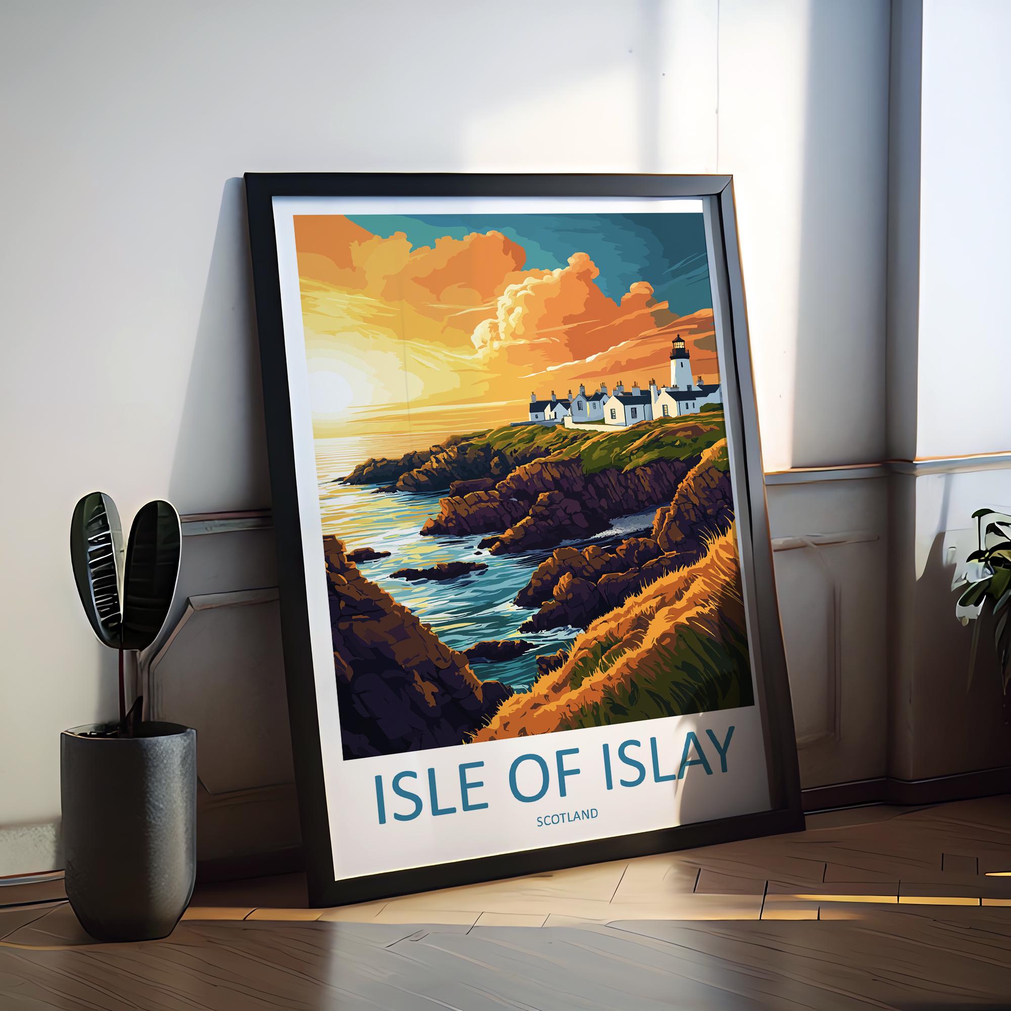 Isle Of Islay Travel Print Wall Art Isle Of Islay Wall Hanging Home Décor Isle Of Islay Gift Art Lovers Scotland Art Lover Gift Isle Poster