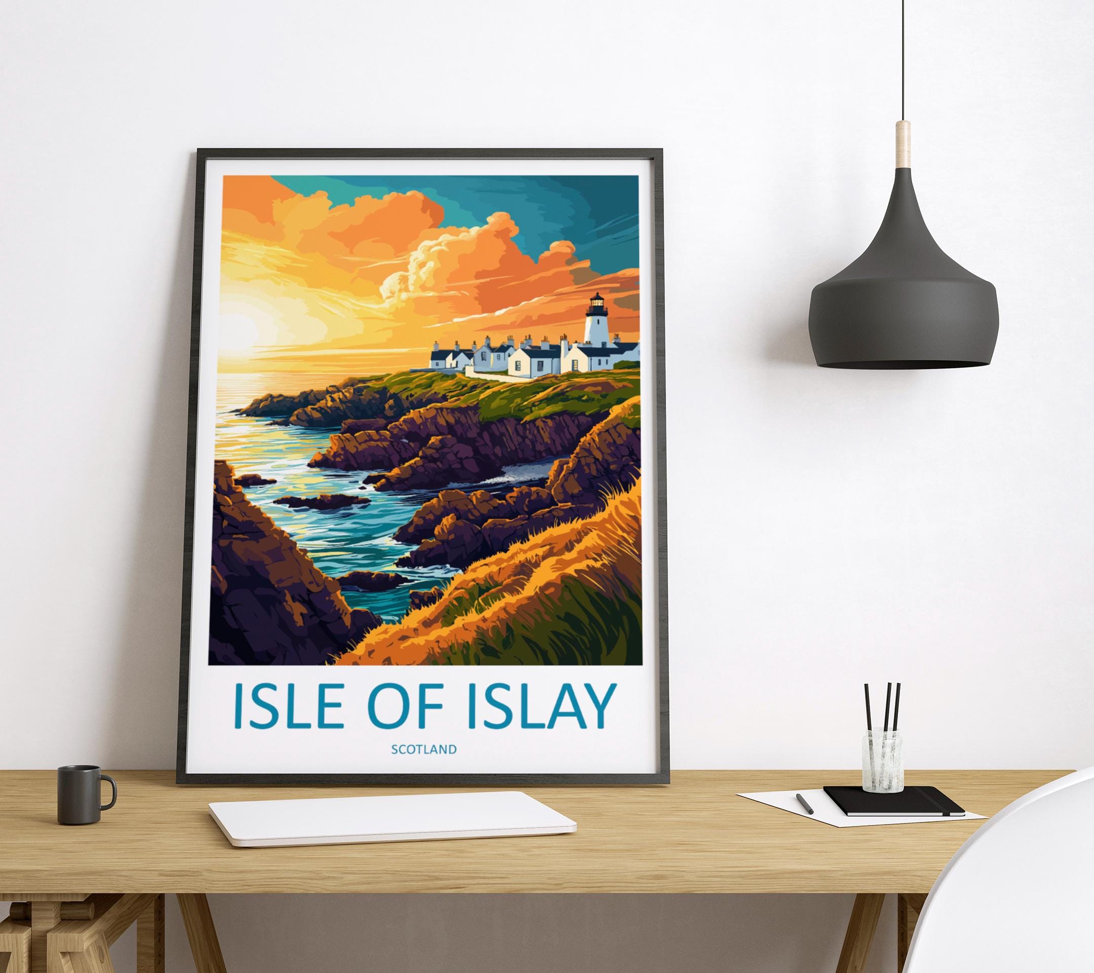 Isle Of Islay Travel Print Wall Art Isle Of Islay Wall Hanging Home Décor Isle Of Islay Gift Art Lovers Scotland Art Lover Gift Isle Poster