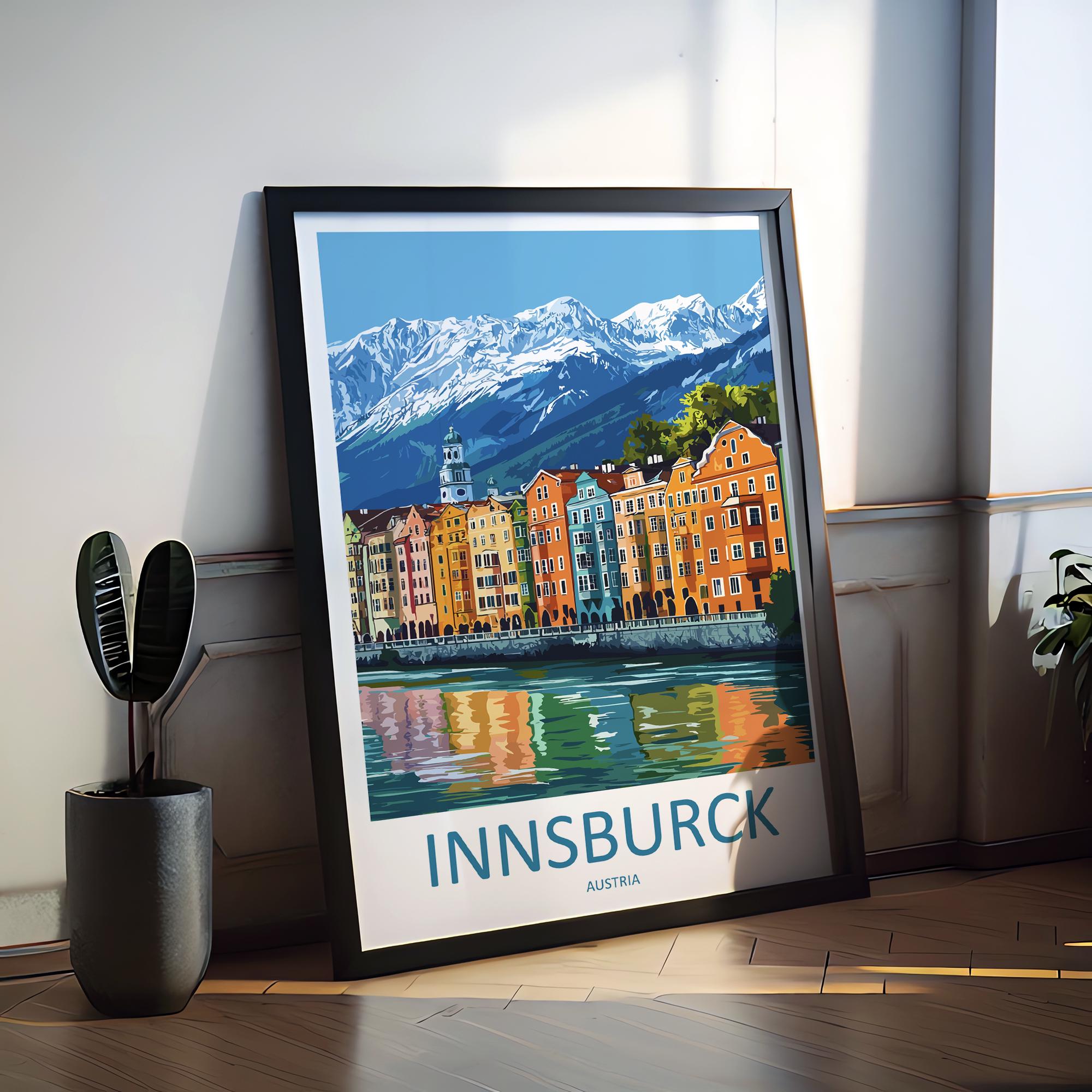 Innsbruck Print Innsbruck Home Decor Landscape Art Print Innsbruck Wall Art for Austria Enthusiast Gift Wall Hanging Innsbruck Austria Print