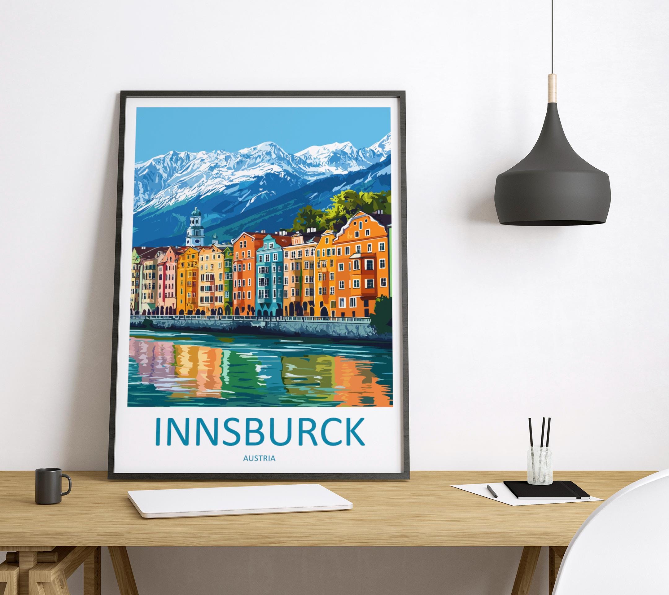 Innsbruck Print Innsbruck Home Decor Landscape Art Print Innsbruck Wall Art for Austria Enthusiast Gift Wall Hanging Innsbruck Austria Print