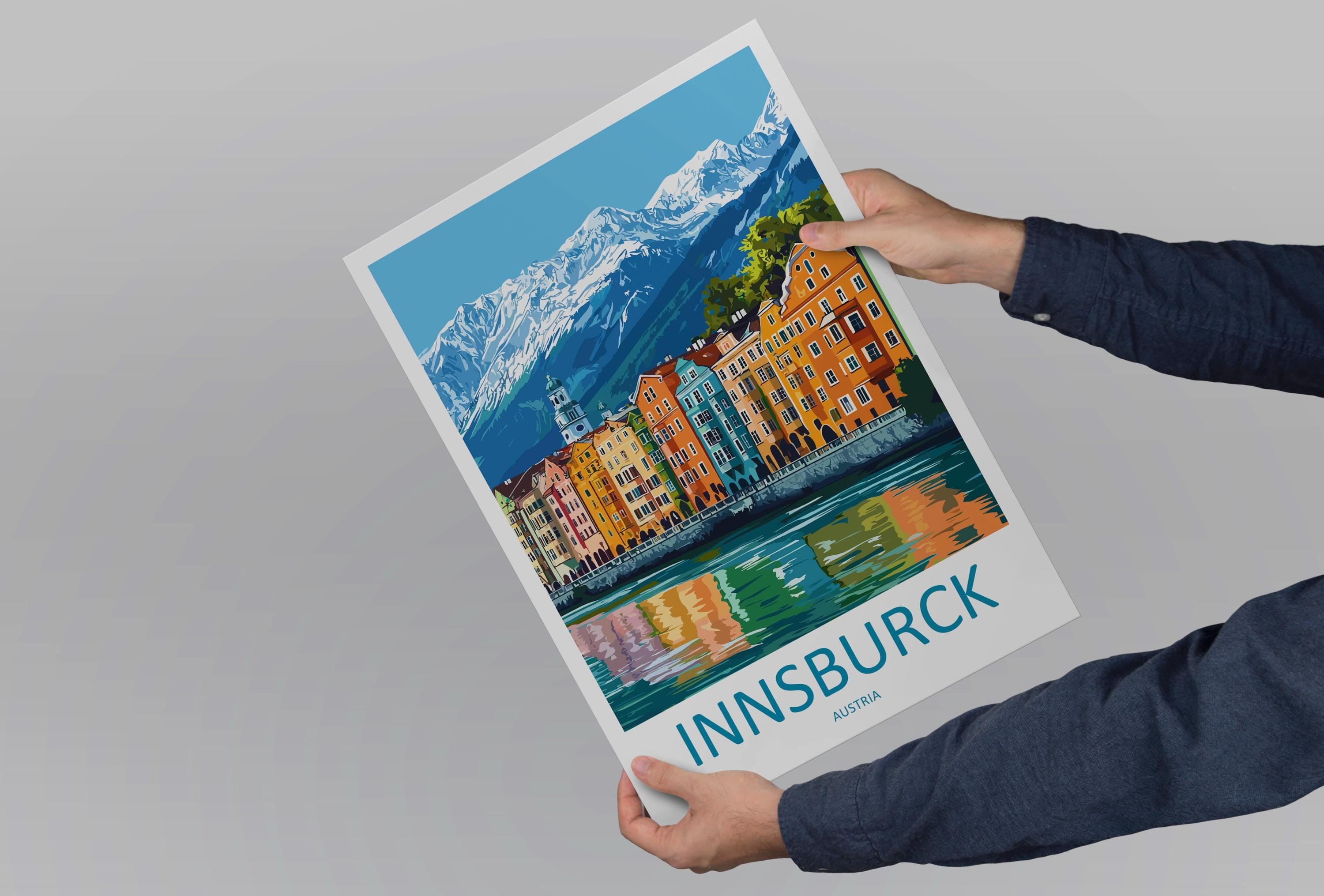 Innsbruck Print Innsbruck Home Decor Landscape Art Print Innsbruck Wall Art for Austria Enthusiast Gift Wall Hanging Innsbruck Austria Print