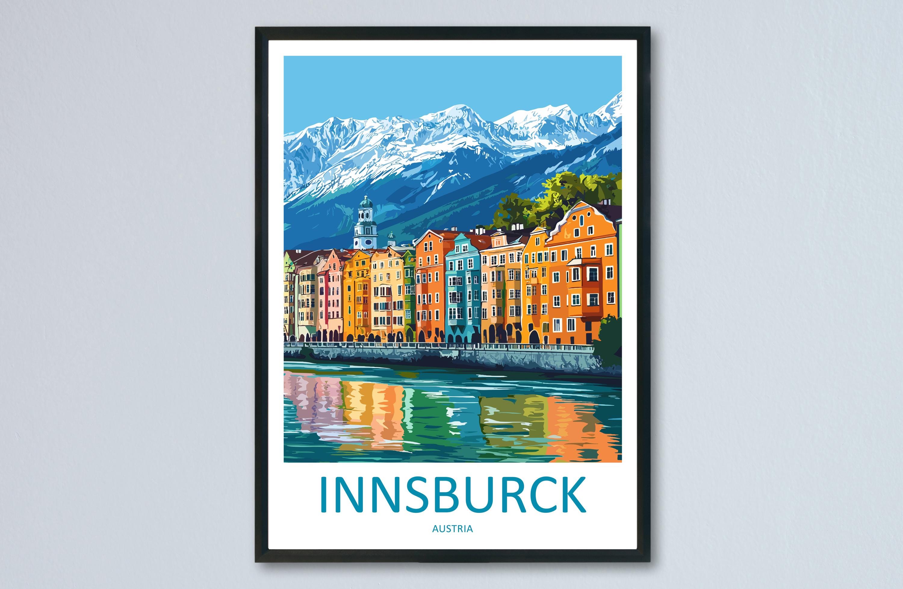 Innsbruck Print Innsbruck Home Decor Landscape Art Print Innsbruck Wall Art for Austria Enthusiast Gift Wall Hanging Innsbruck Austria Print