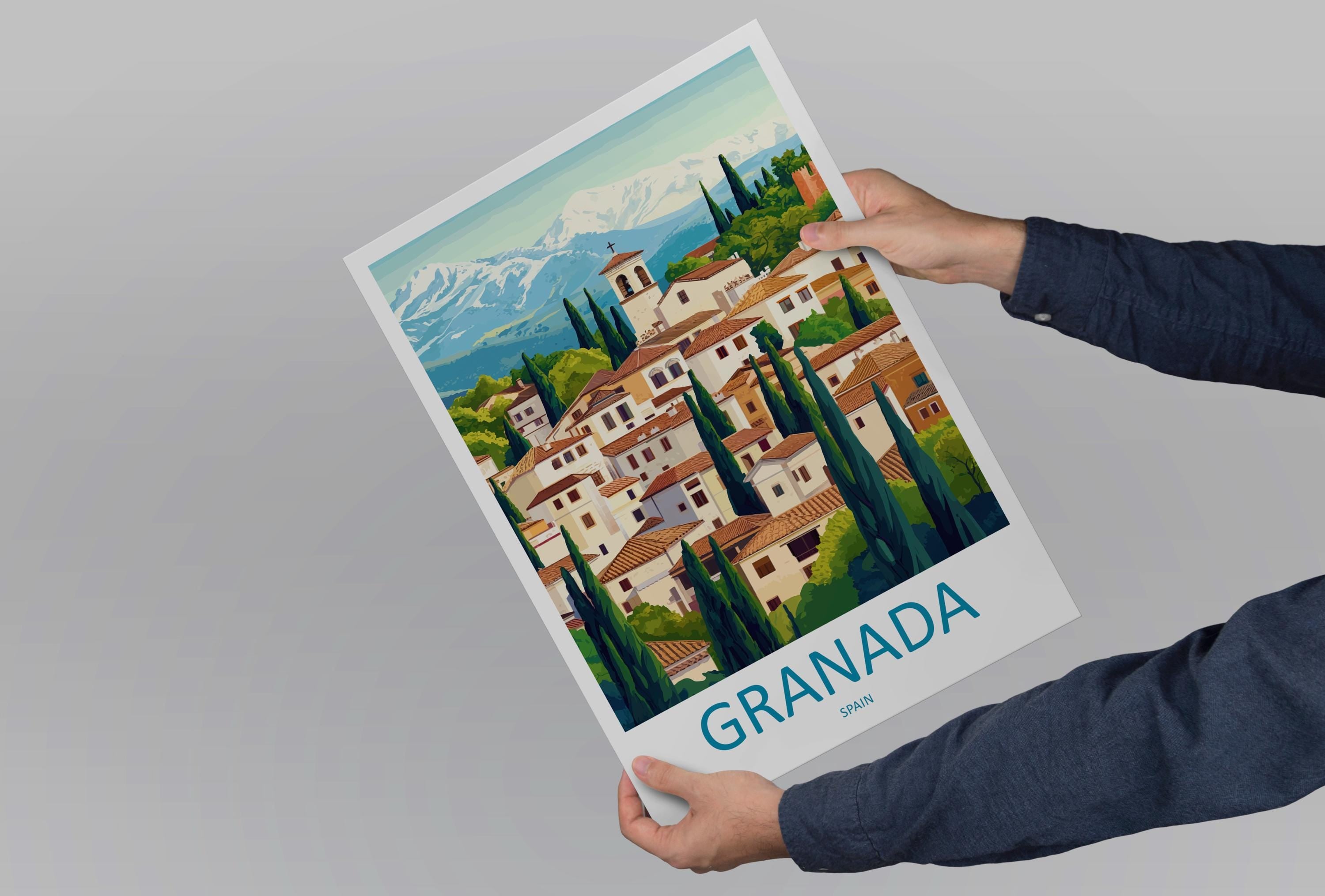 Granada Travel Print Wall Art Granada Wall Hanging Home Décor Granada Gift Art Lovers Spain Art Lover Gift Granada Wall Décor Granada Art