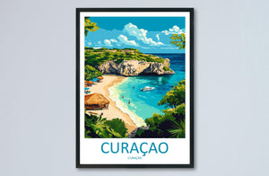 Curaçao Travel Print Wall Art Curaçao Wall Hanging Home Décor Curaçao Gift Art Lovers Wall Art Caribbean Travel Print Poster Gift